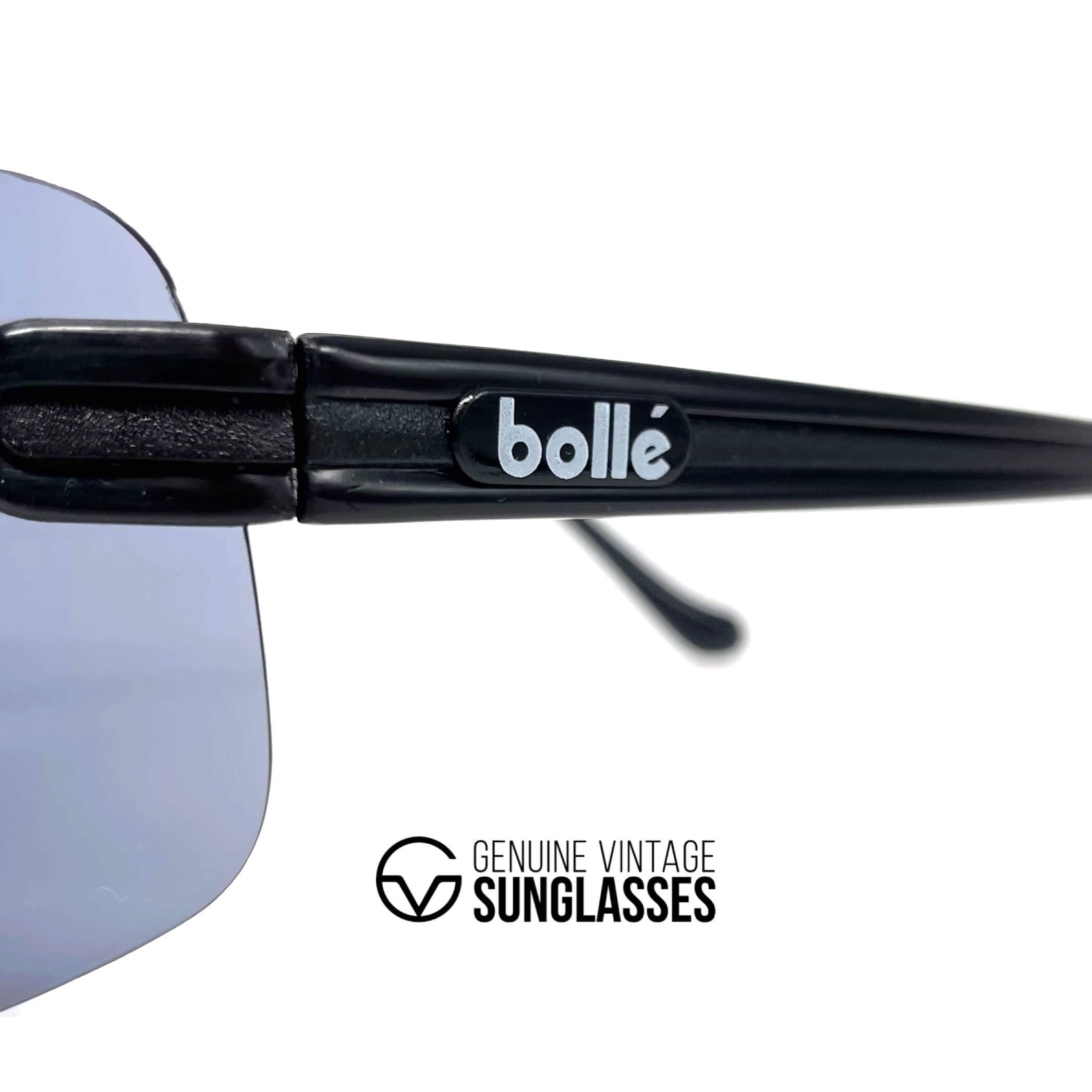 Vintage BOLLE Contour black XXL sports sunglasses