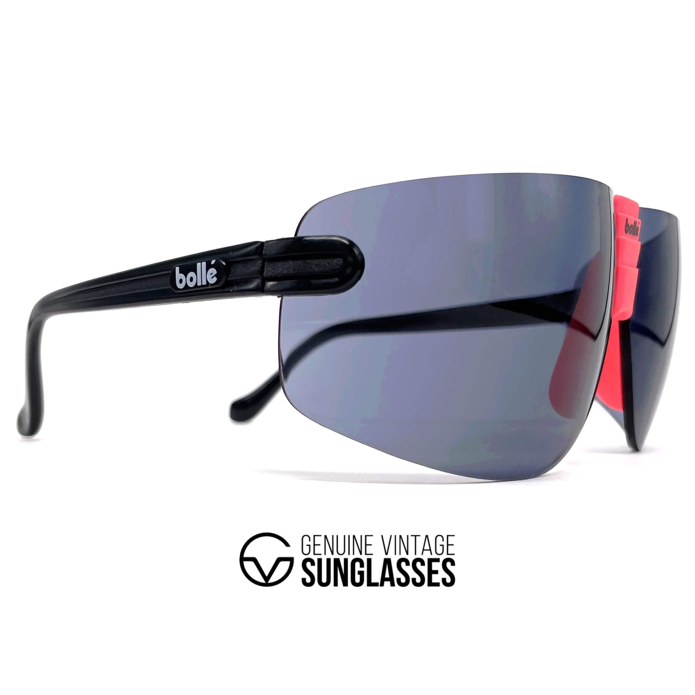 Vintage BOLLE Contour black pink XXL sports sunglasses