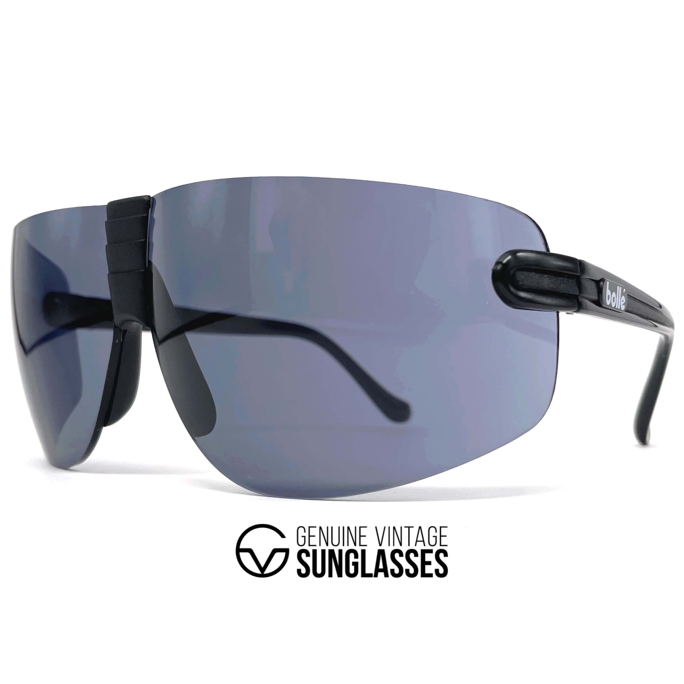 Vintage BOLLE Contour black XXL sports sunglasses