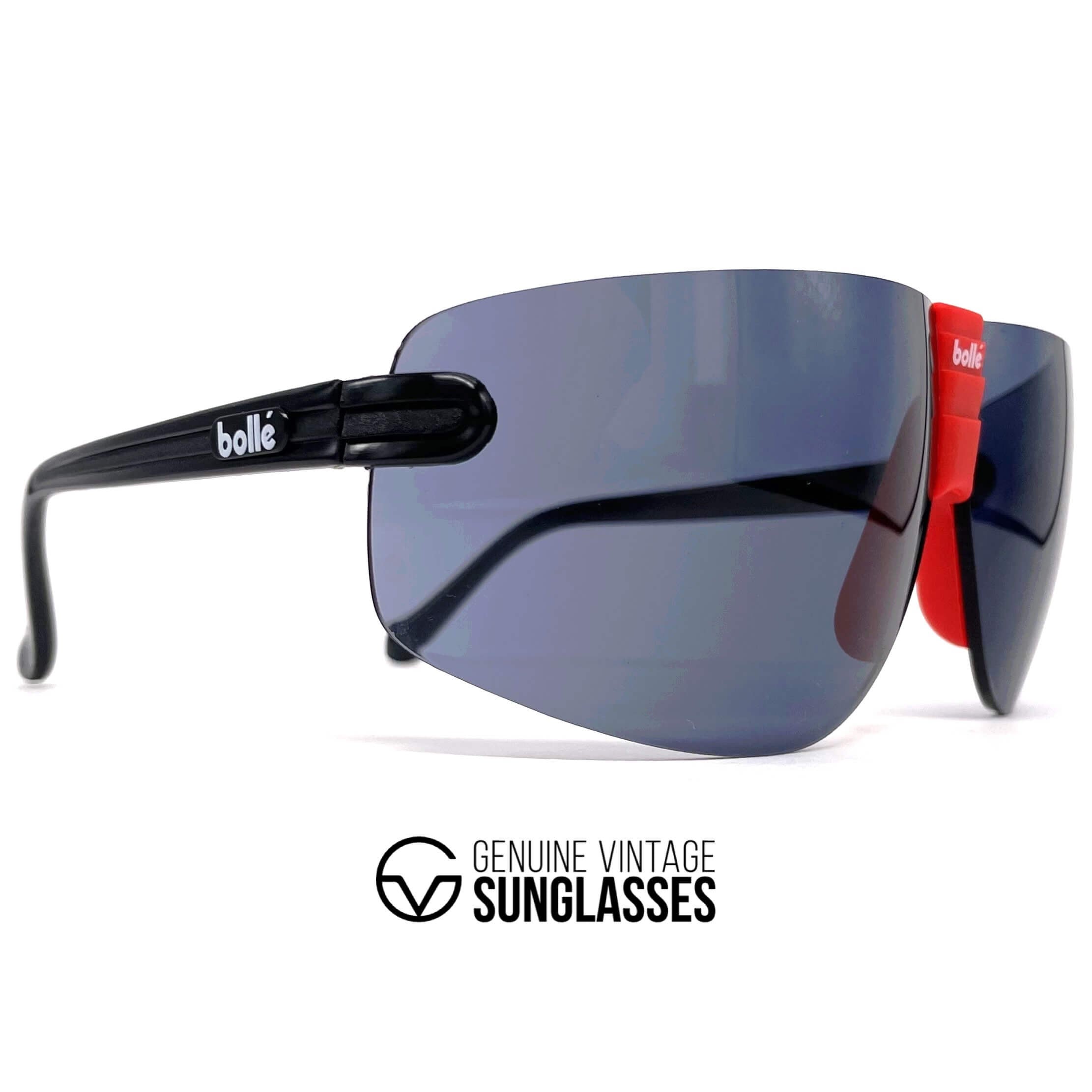 Vintage BOLLE Contour black red XXL sports sunglasses