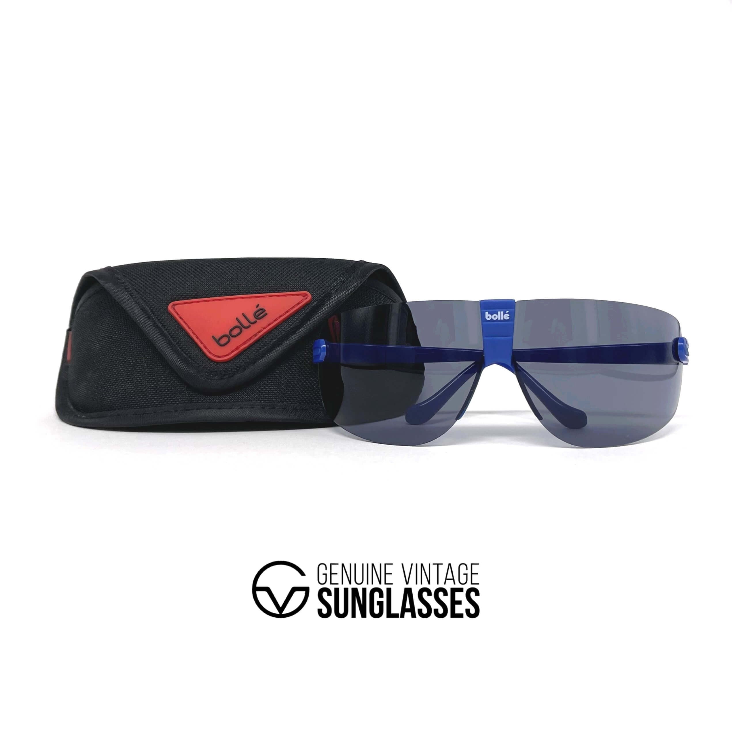 Vintage BOLLE Contour blue XXL sports sunglasses