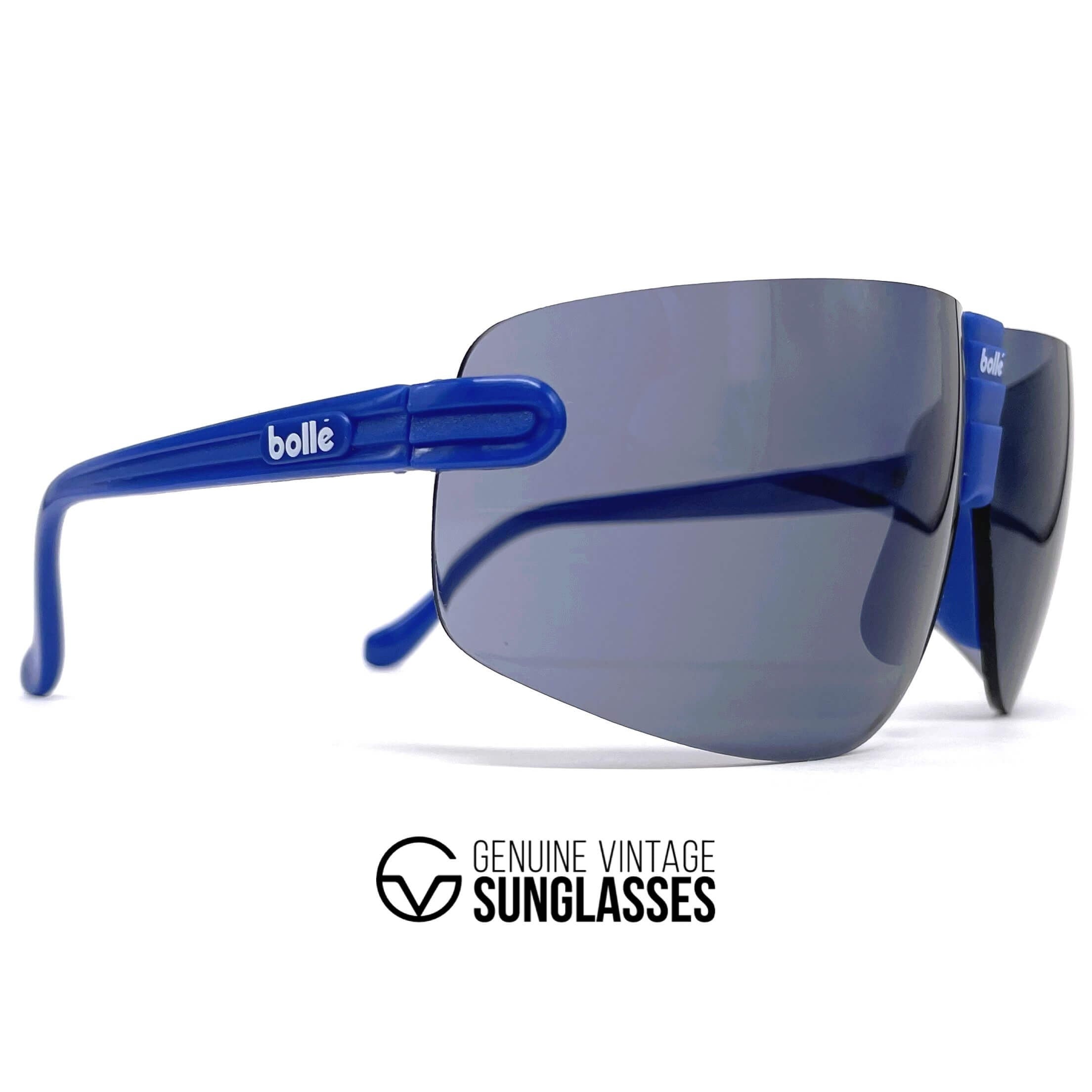 Vintage BOLLE Contour blue XXL sports sunglasses