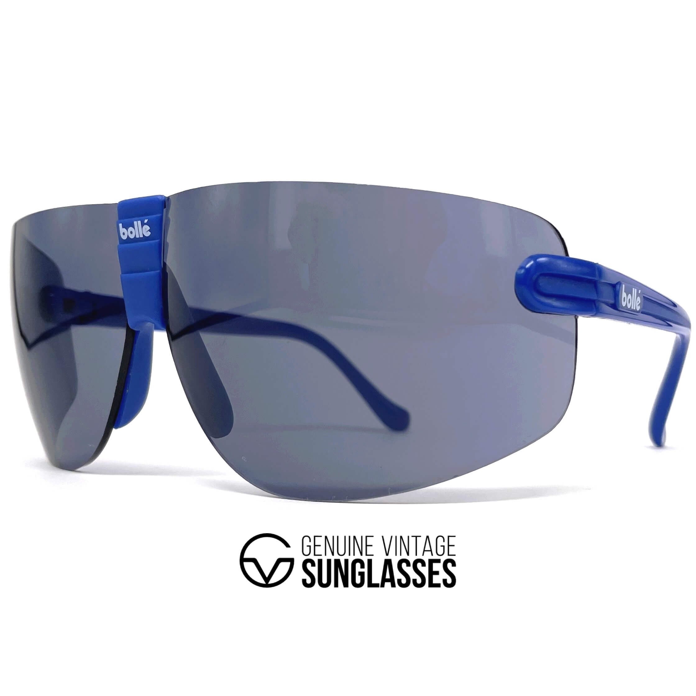 Vintage BOLLE Contour blue XXL sports sunglasses