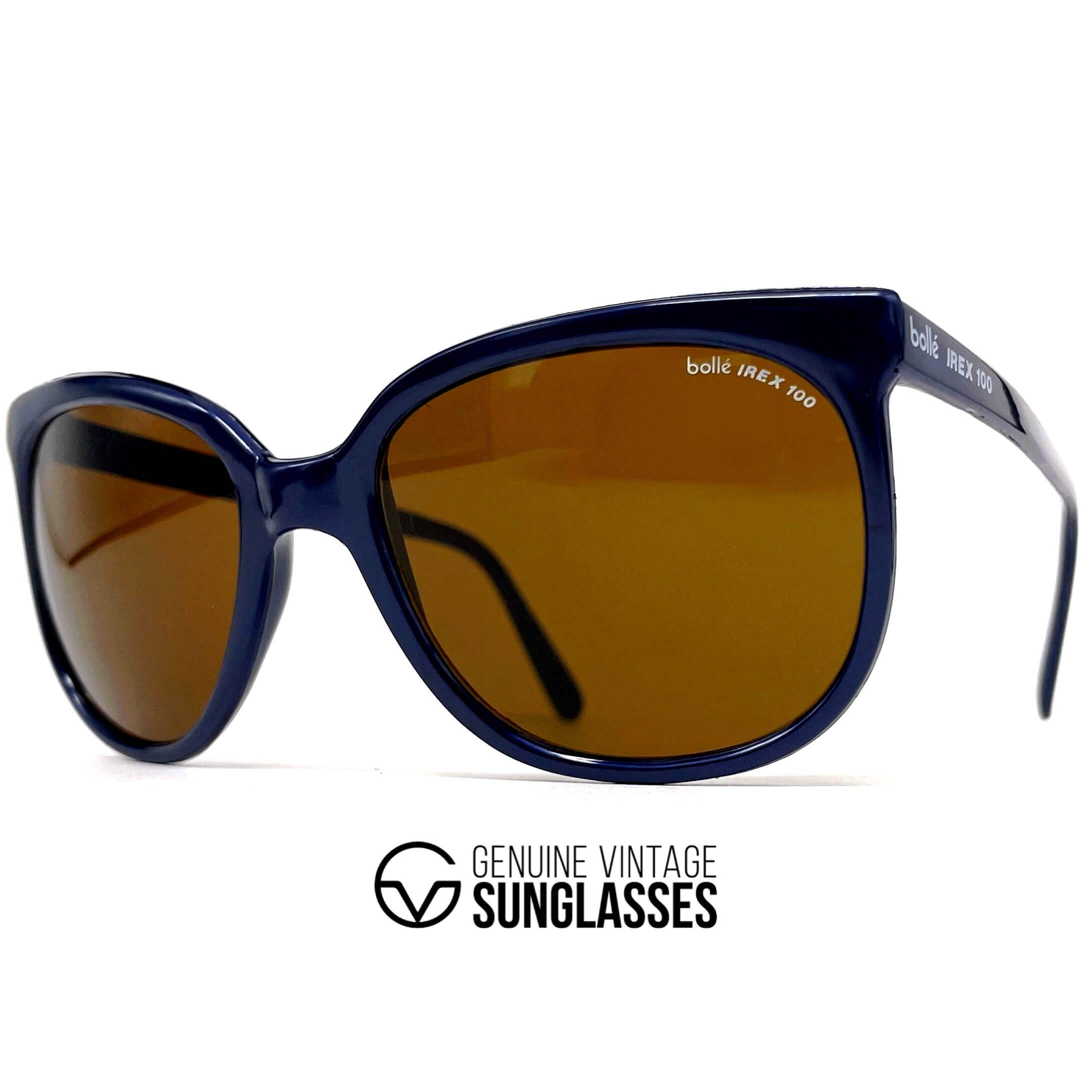 Vintage BOLLE Irex 100 blue nylon sports sunglasses