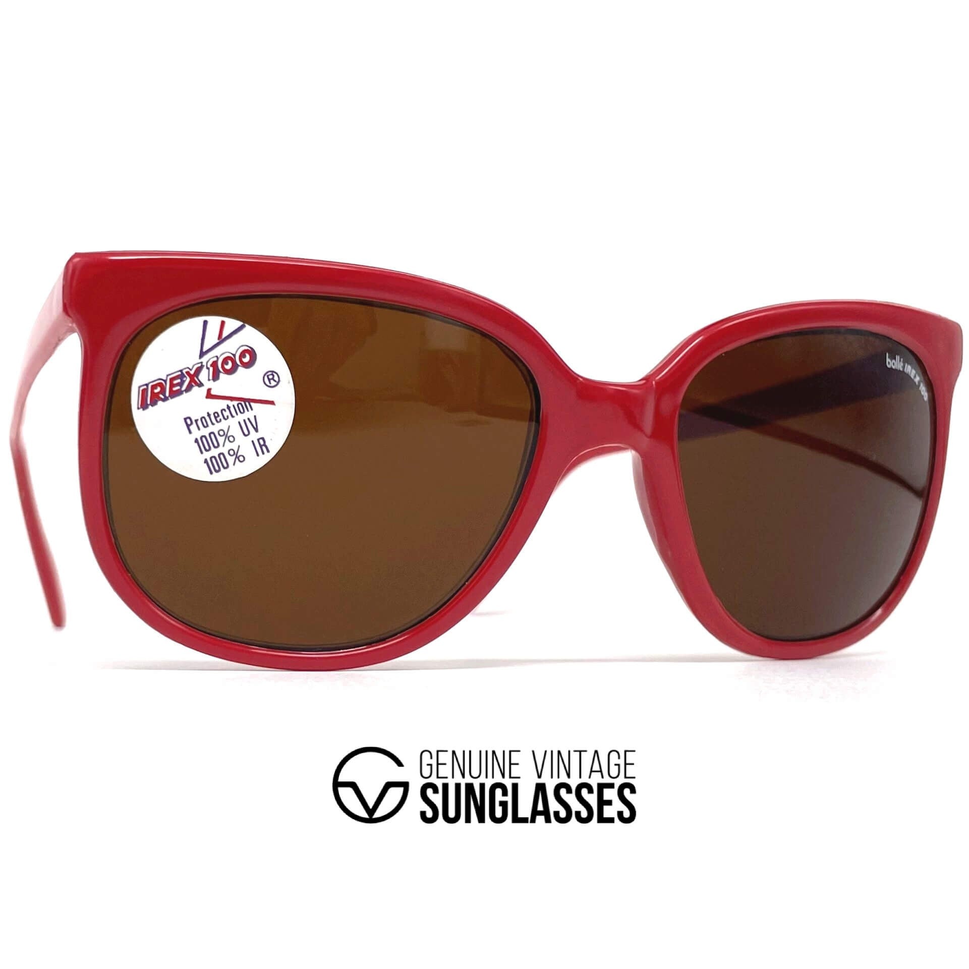 Vintage BOLLE Irex 100 red nylon sports sunglasses