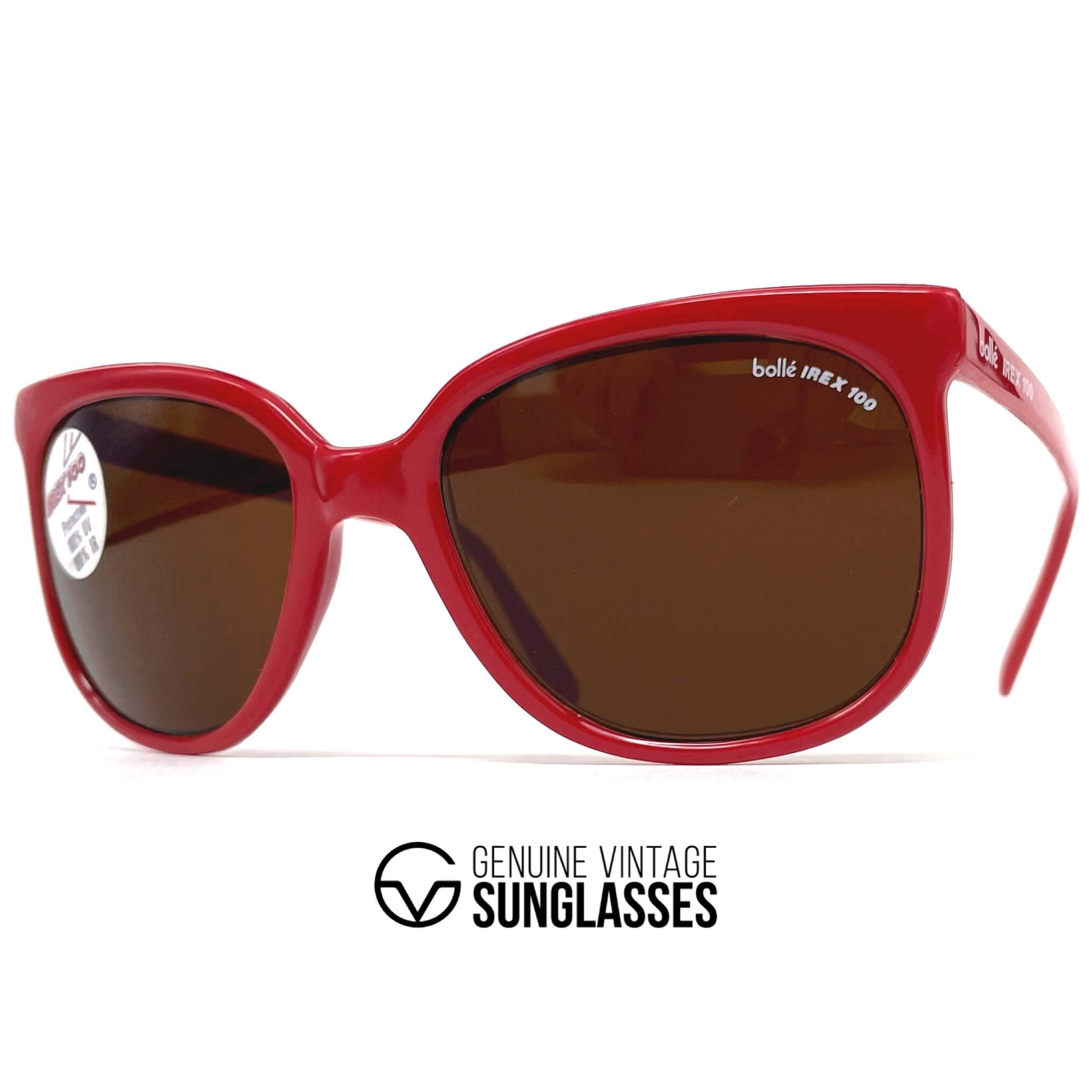 Vintage BOLLE Irex 100 red nylon sports sunglasses
