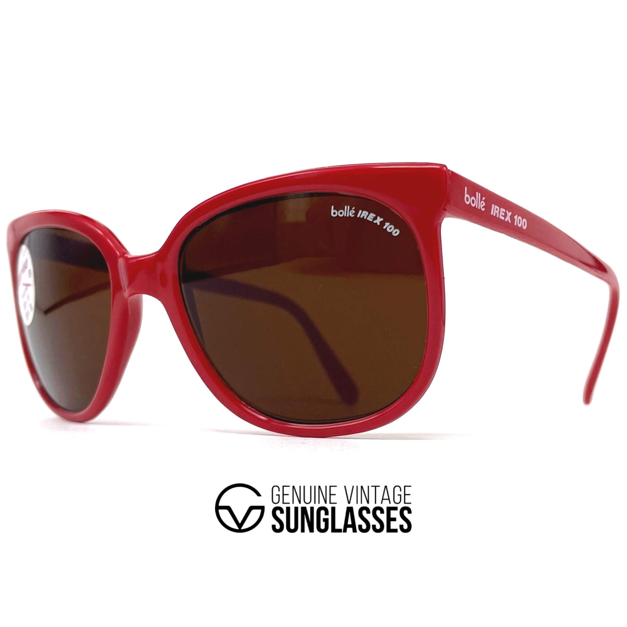Vintage BOLLE Irex 100 red nylon sports sunglasses