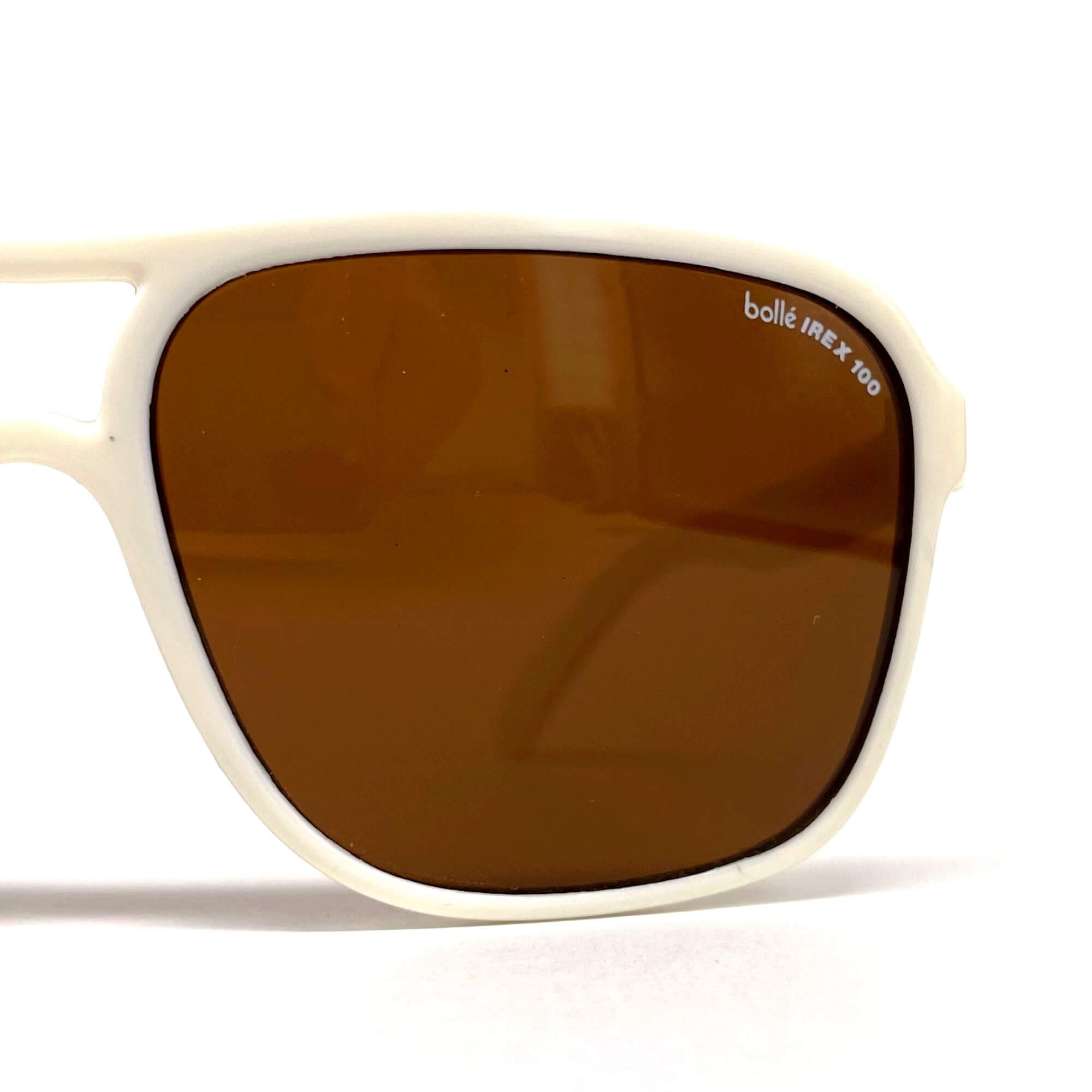 Vintage BOLLE Irex 100 white nylon aviator sunglasses