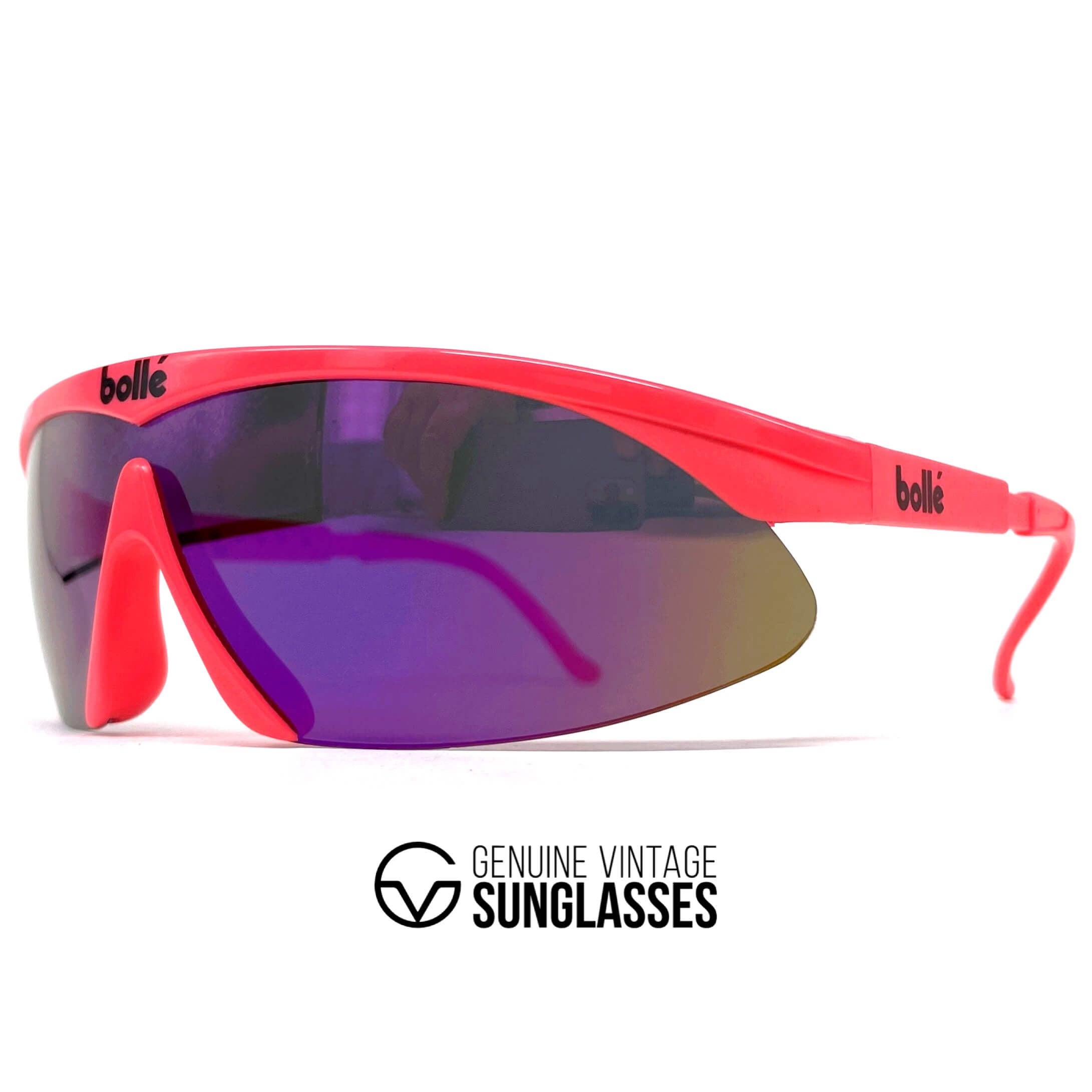 Vintage BOLLE Microedge sports shield sunglasses