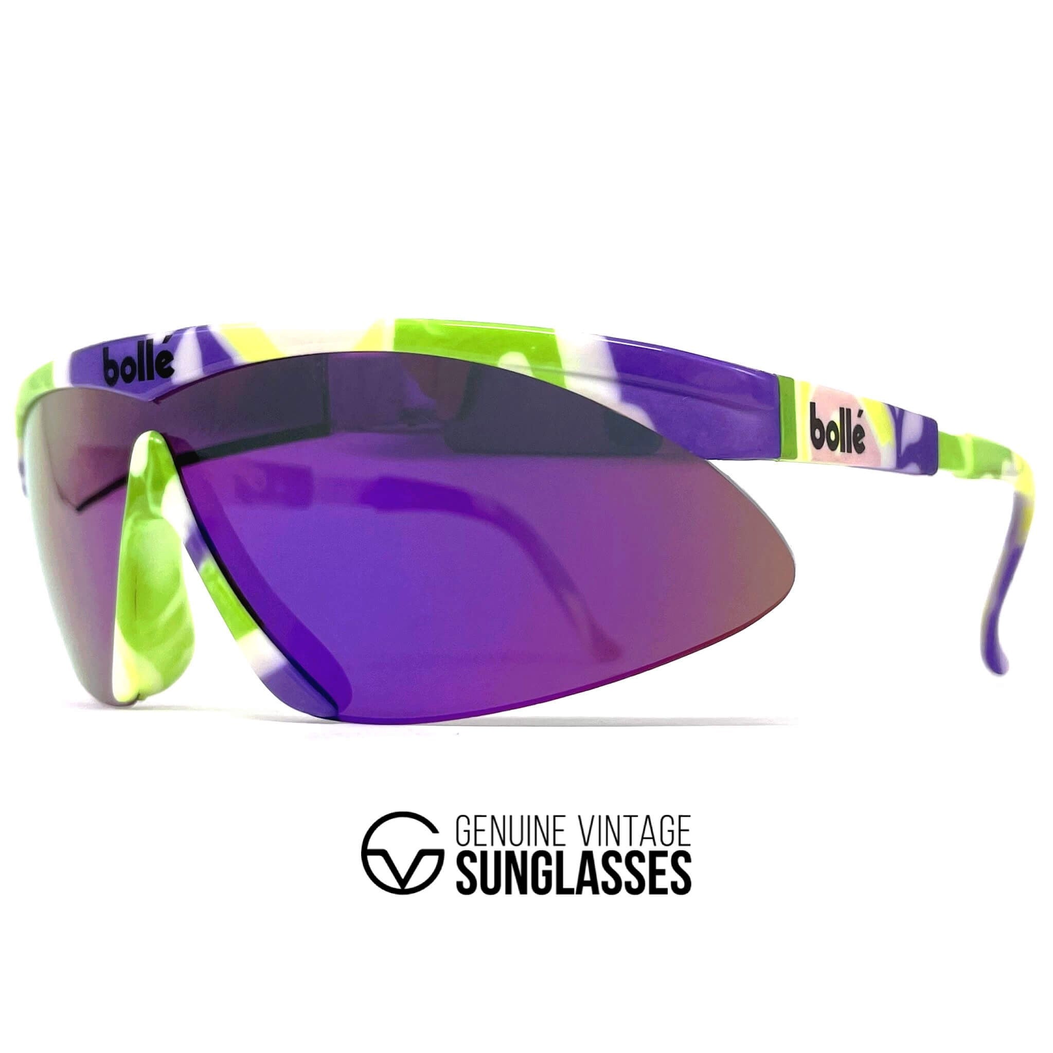Vintage BOLLE Microedge sports shield sunglasses