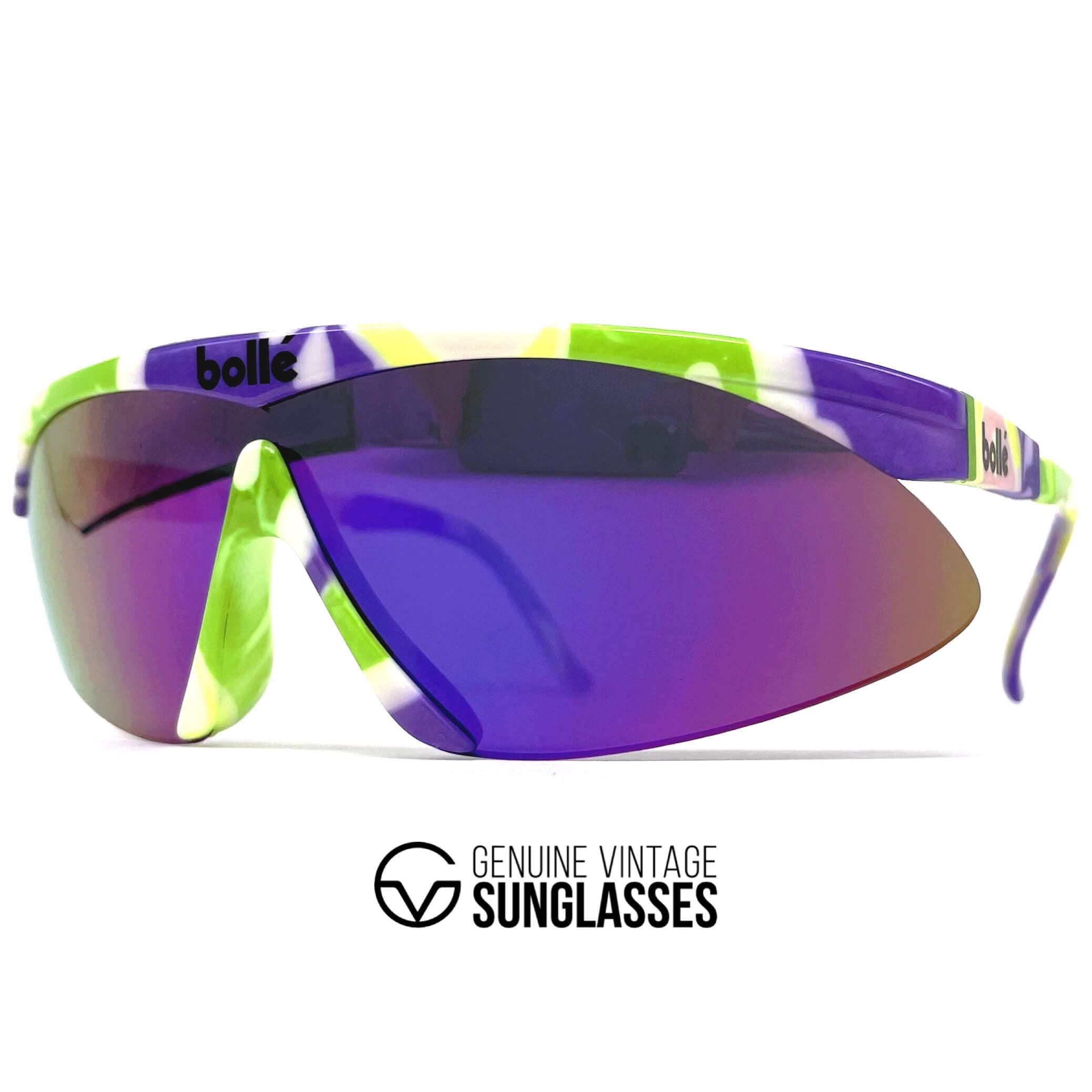 Vintage BOLLE Microedge sports shield sunglasses