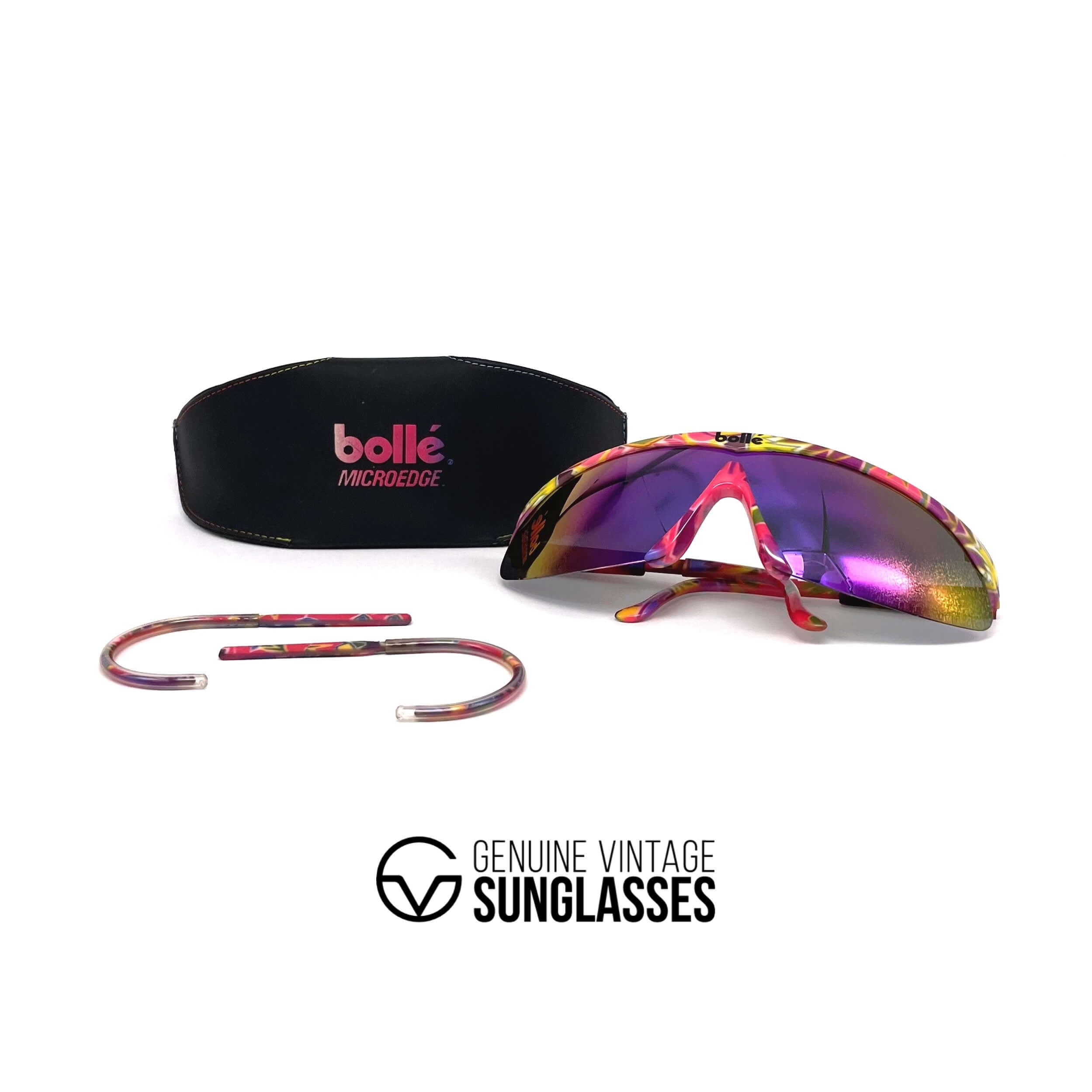 Vintage BOLLE Microedge sports shield sunglasses