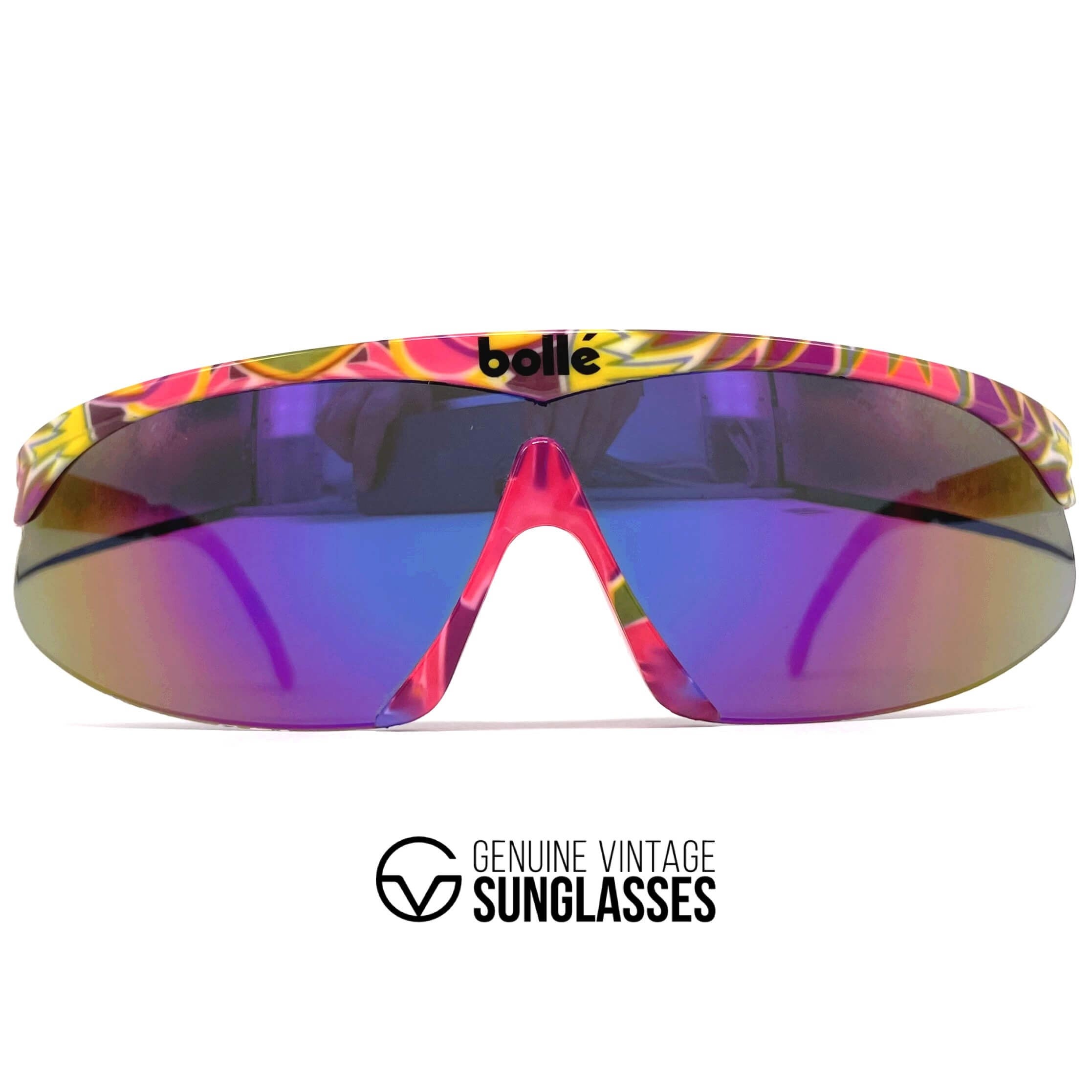 Vintage BOLLE Microedge sports shield sunglasses