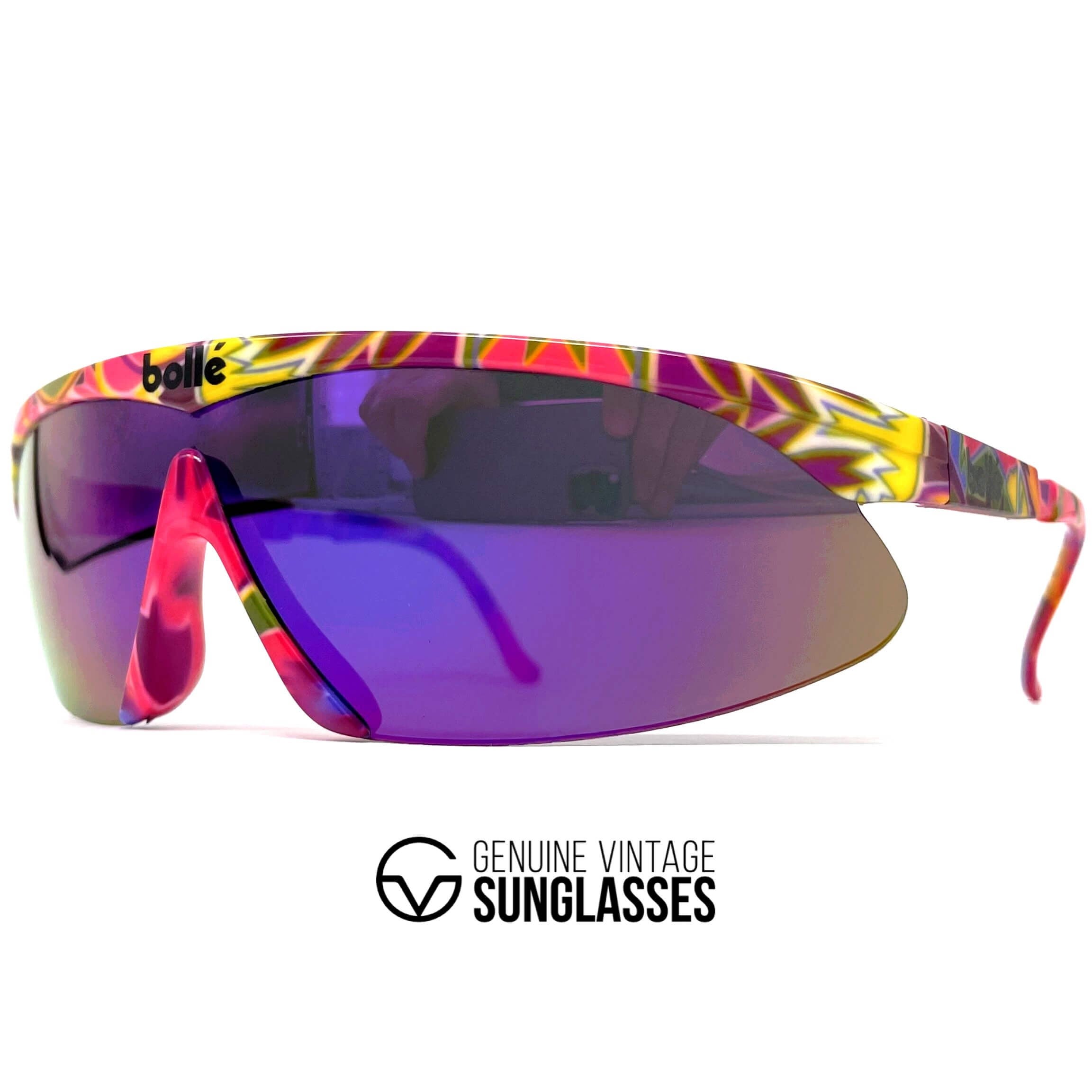 Vintage BOLLE Microedge sports shield sunglasses