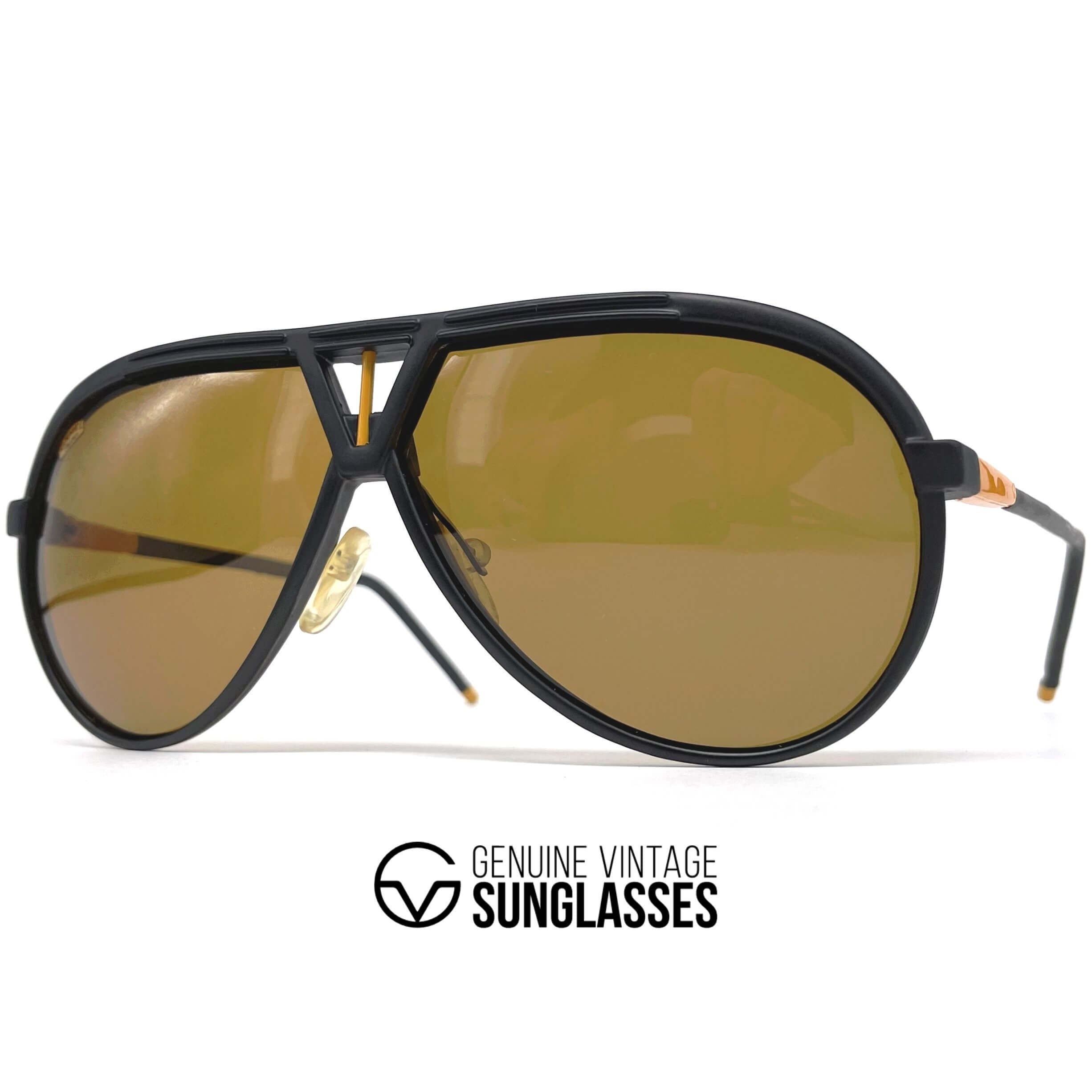Vintage CAMEL Trophy black aviator sunglasses