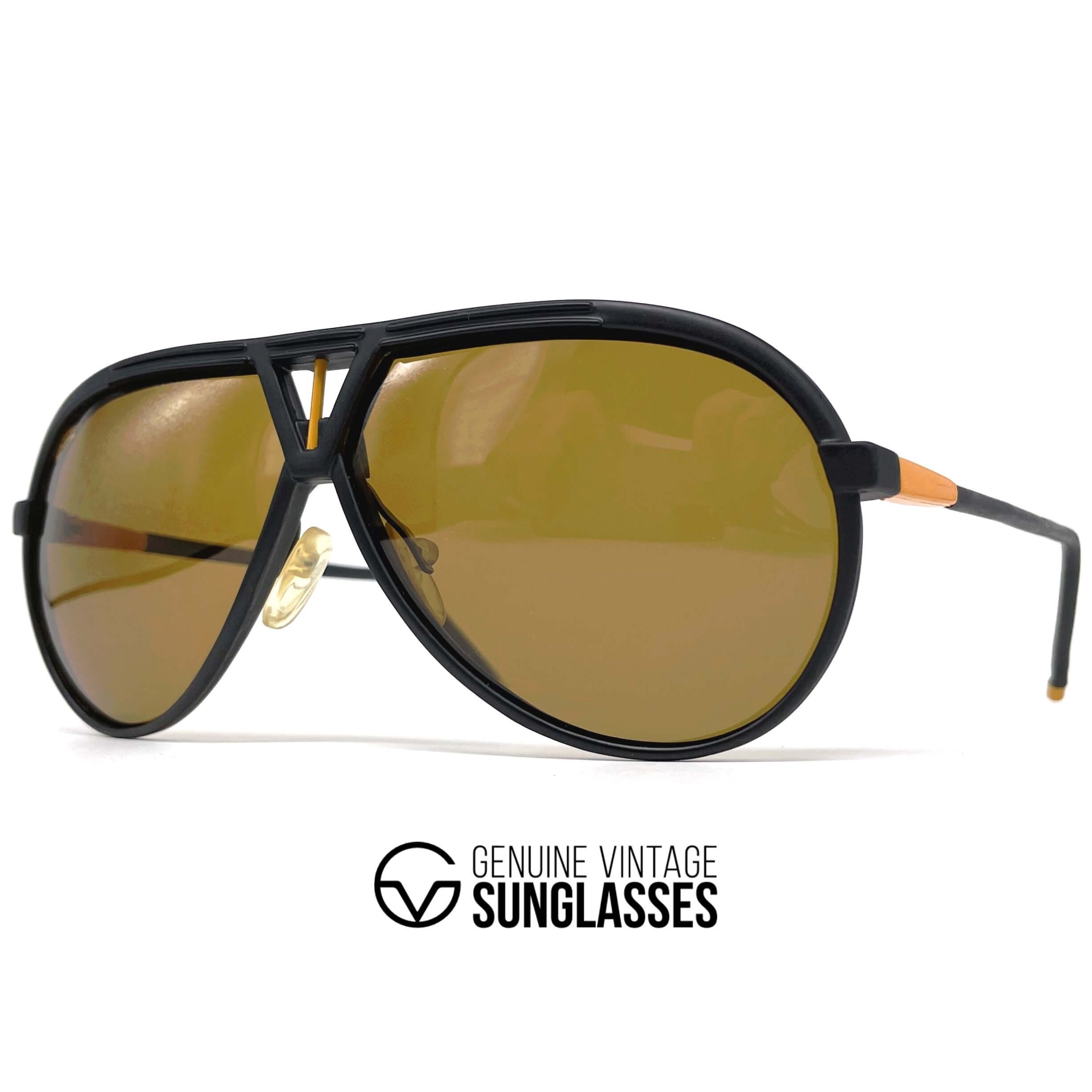 Vintage CAMEL Trophy black aviator sunglasses