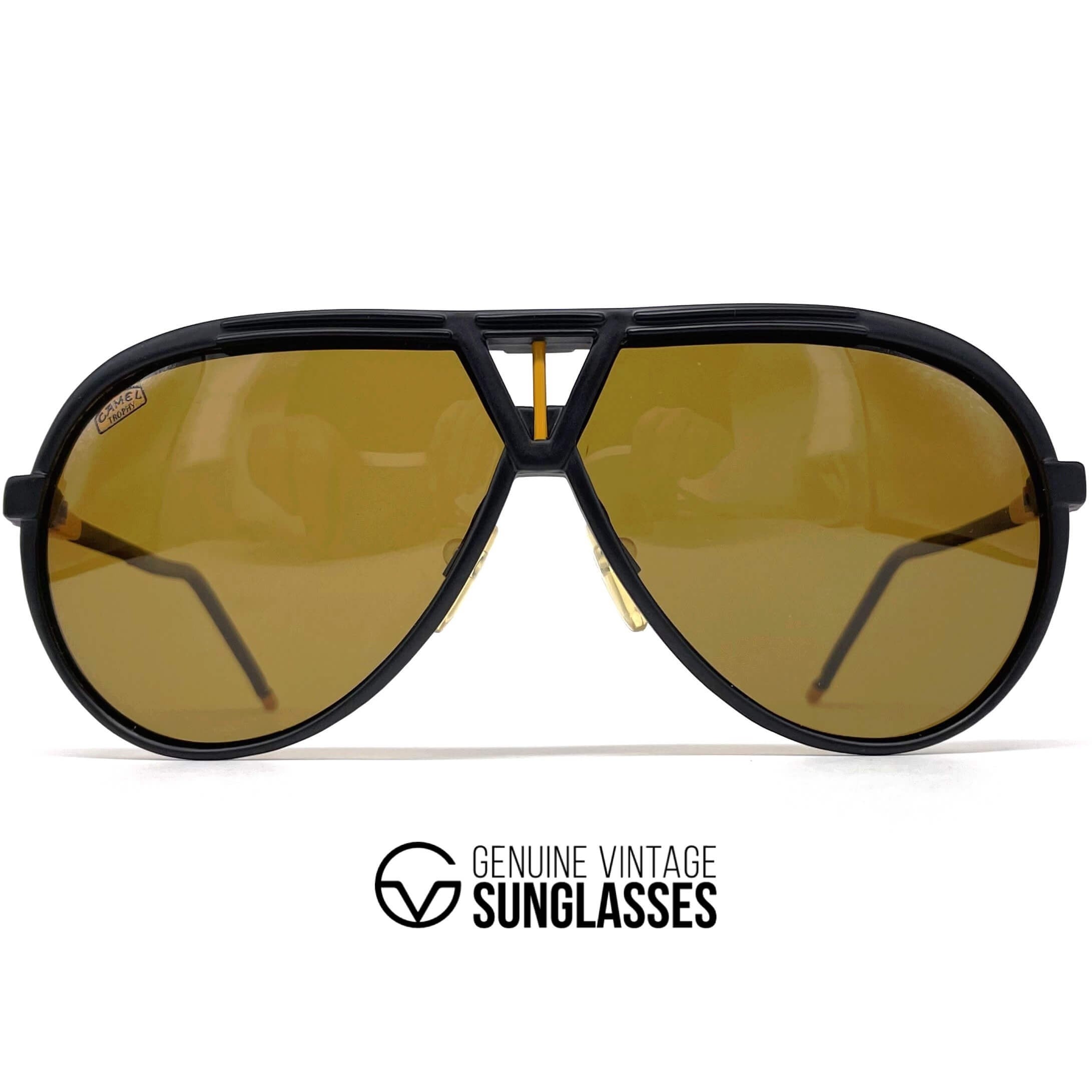 Vintage CAMEL Trophy black aviator sunglasses