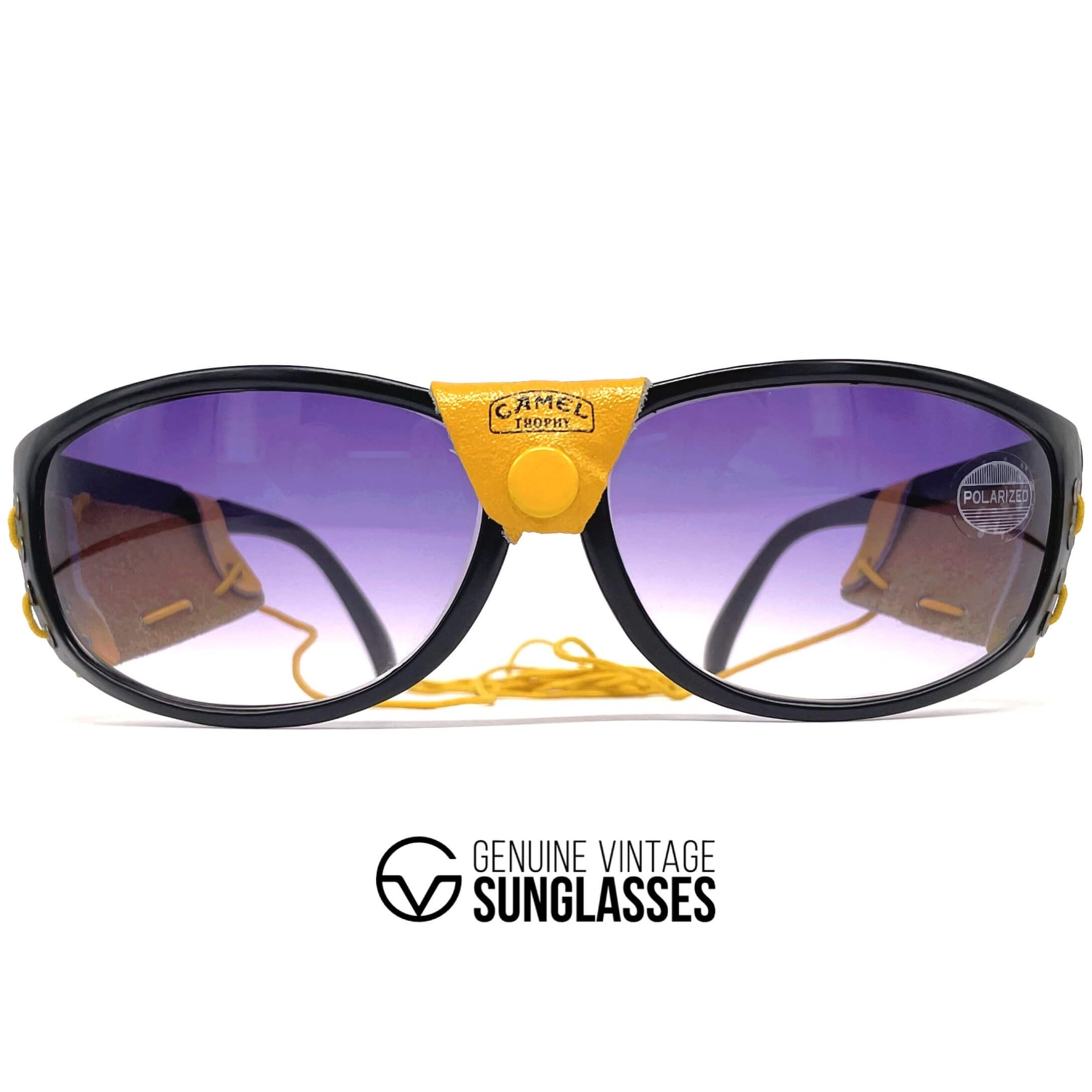Vintage CAMEL Trophy leather glacier sports sunglasses