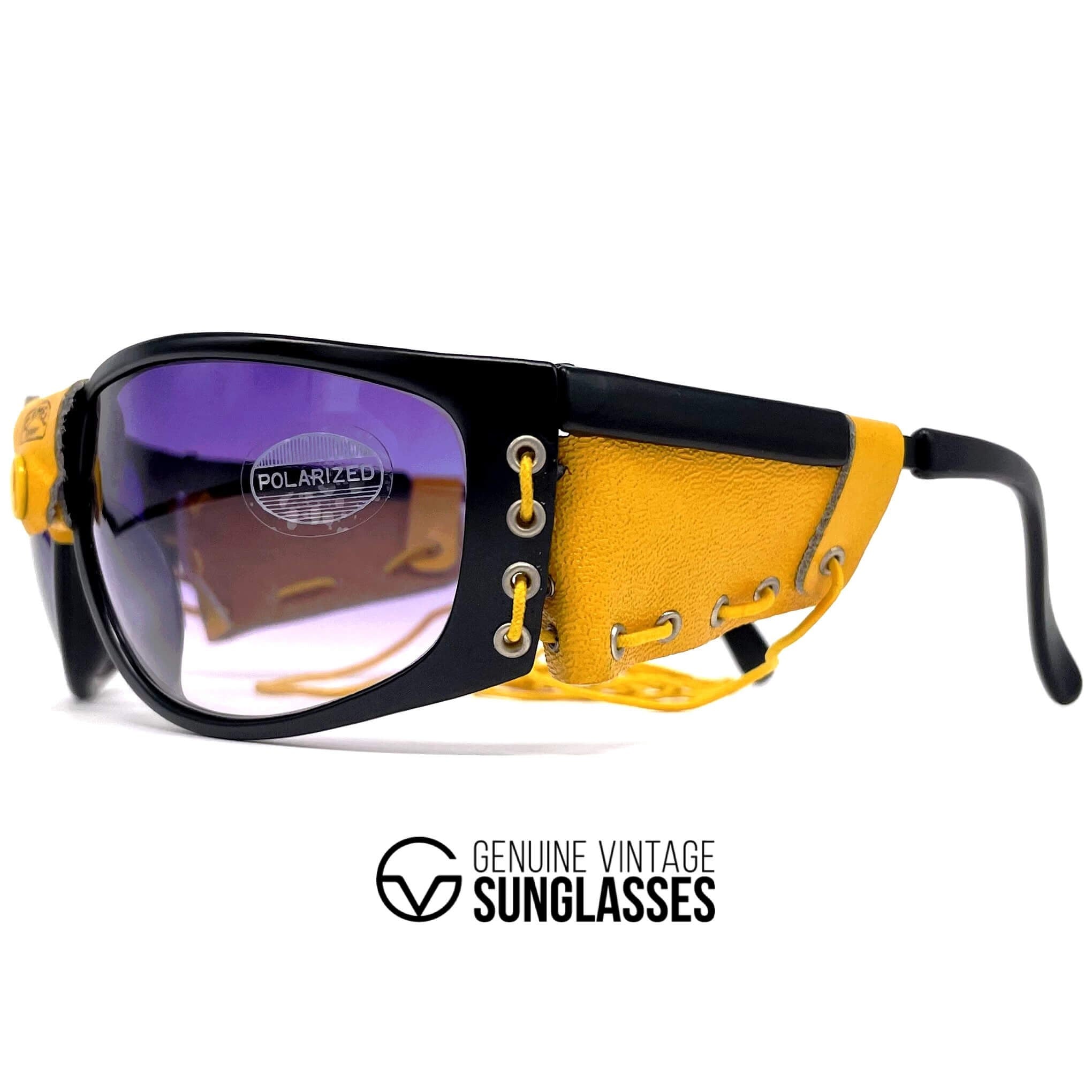Vintage CAMEL Trophy leather glacier sports sunglasses