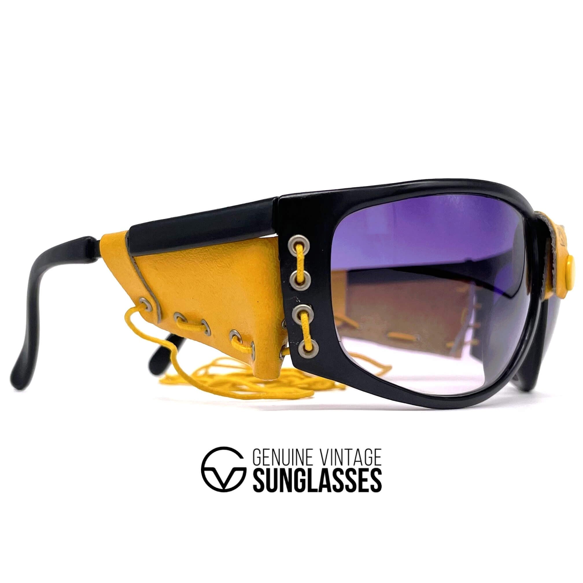 Vintage CAMEL Trophy leather glacier sports sunglasses