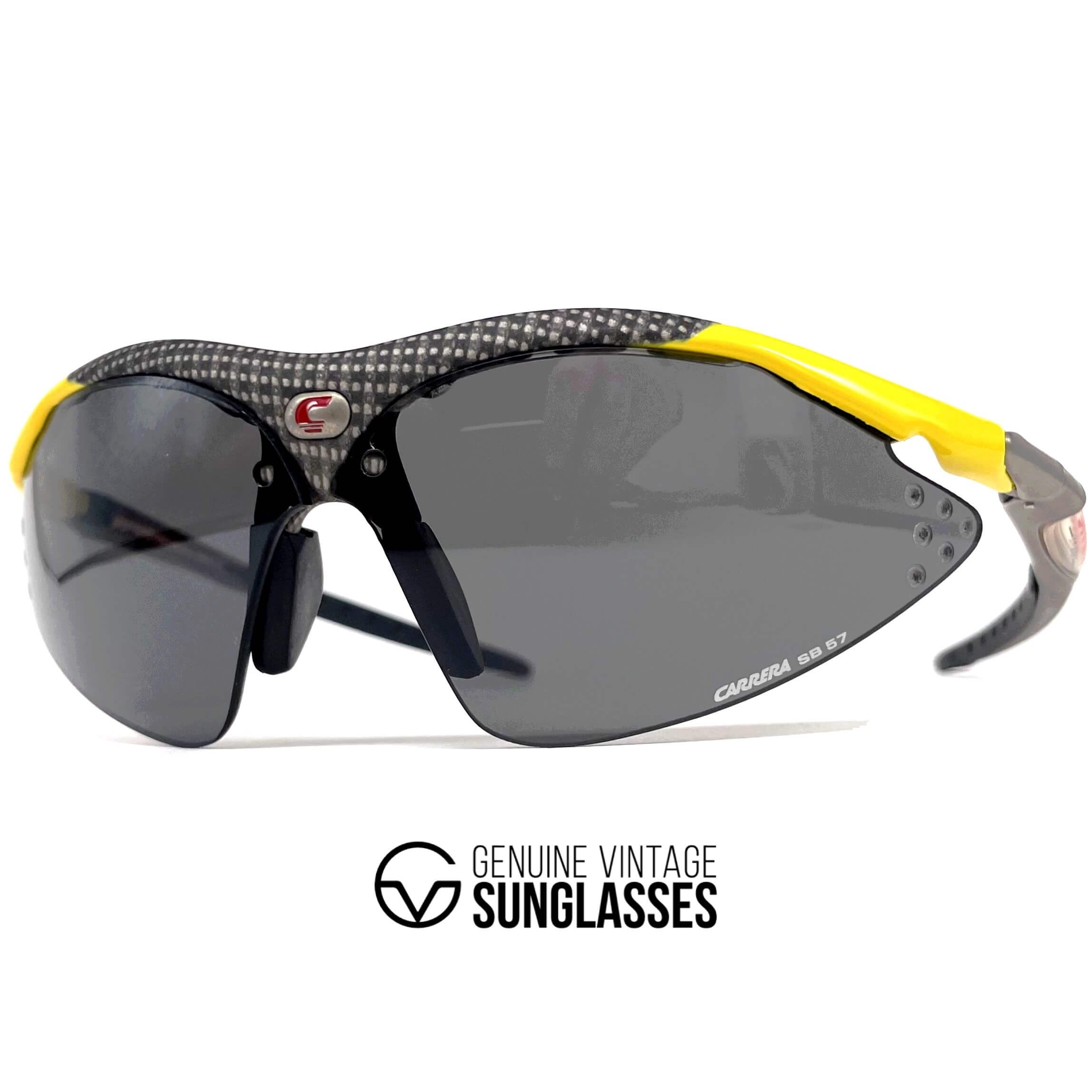 Vintage CARRERA 4896 Titan yellow carbon sports sunglasses