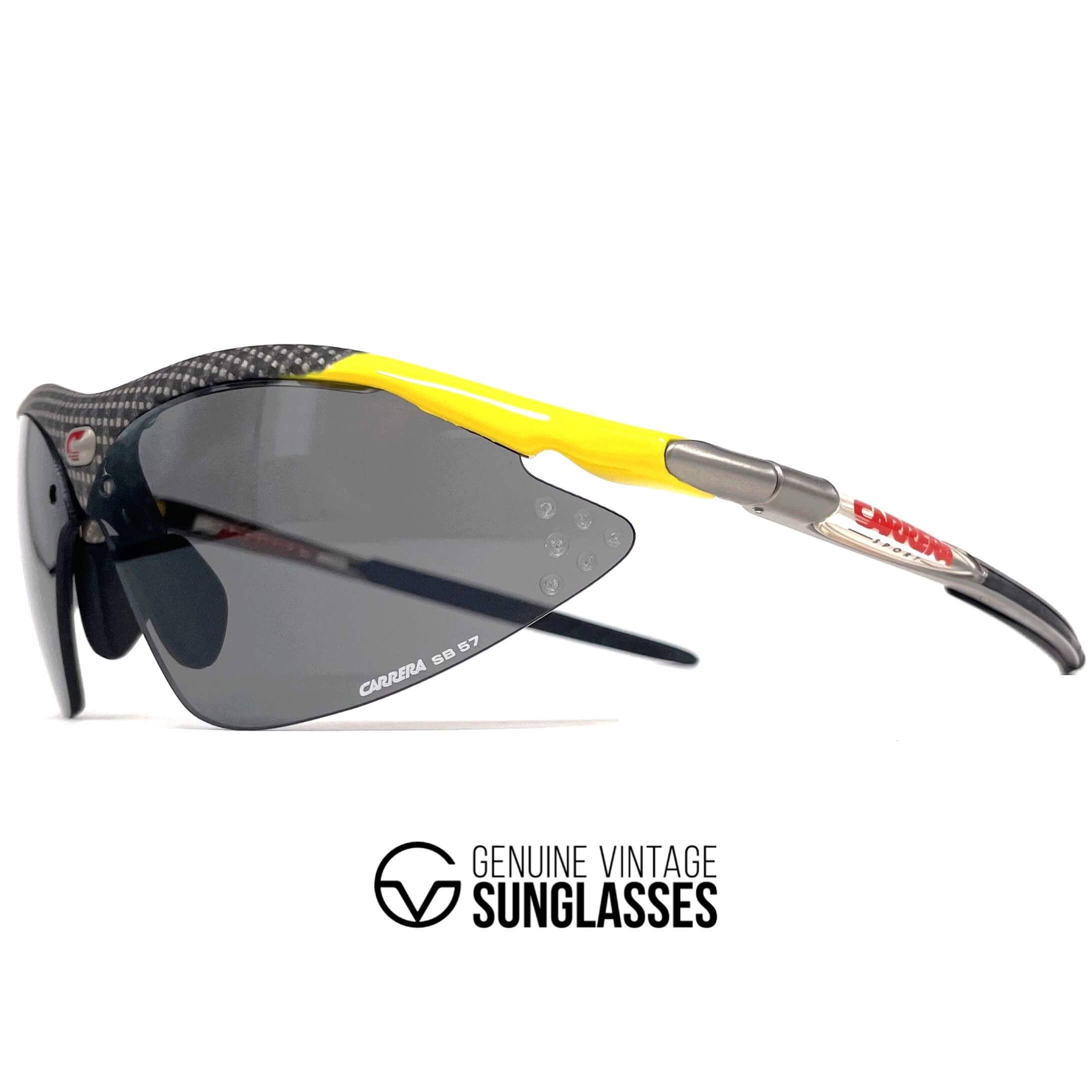 Vintage CARRERA 4896 Titan yellow carbon sports sunglasses