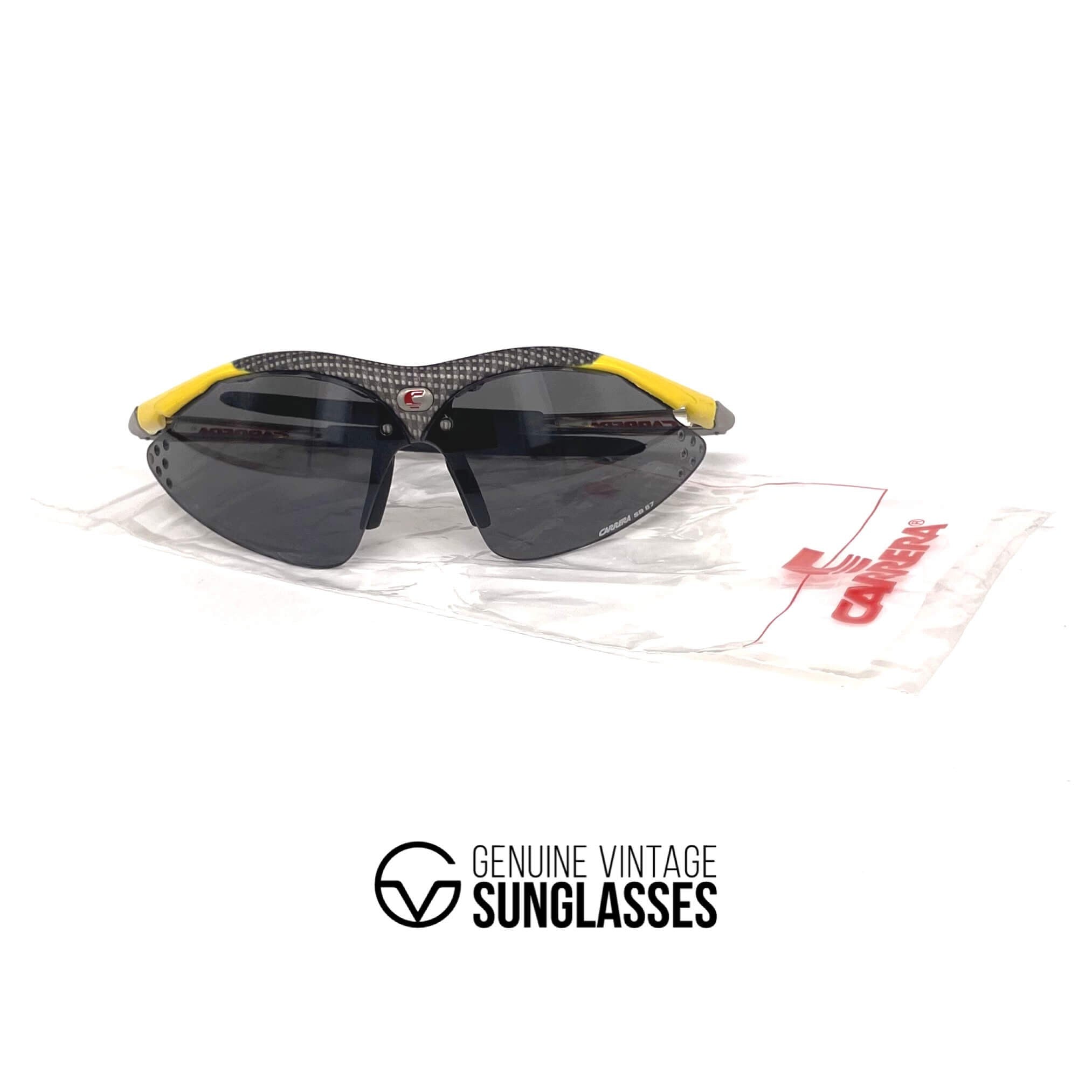 Vintage CARRERA 4896 Titan yellow carbon sports sunglasses