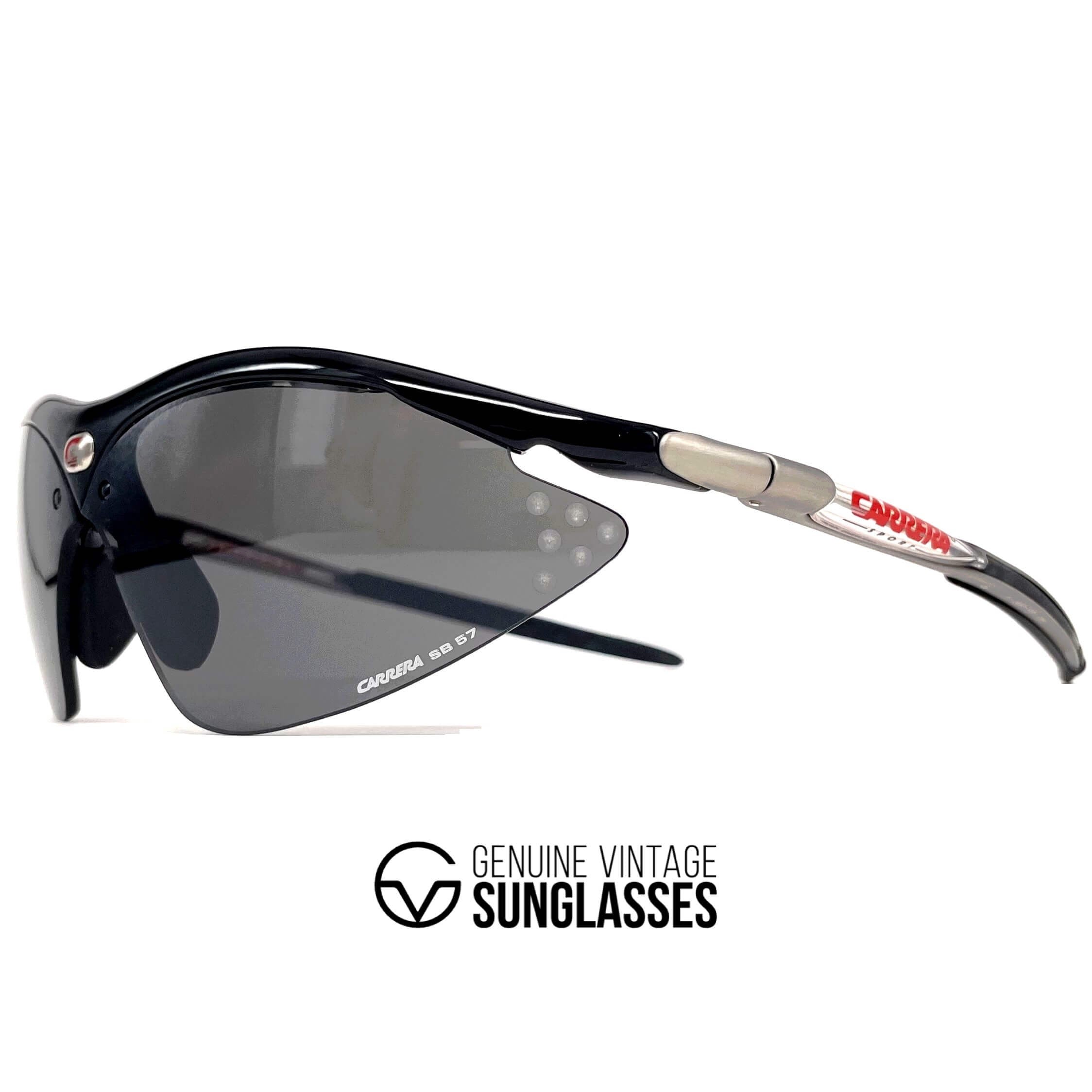 Vintage CARRERA 4897 extravagant black sports sunglasses