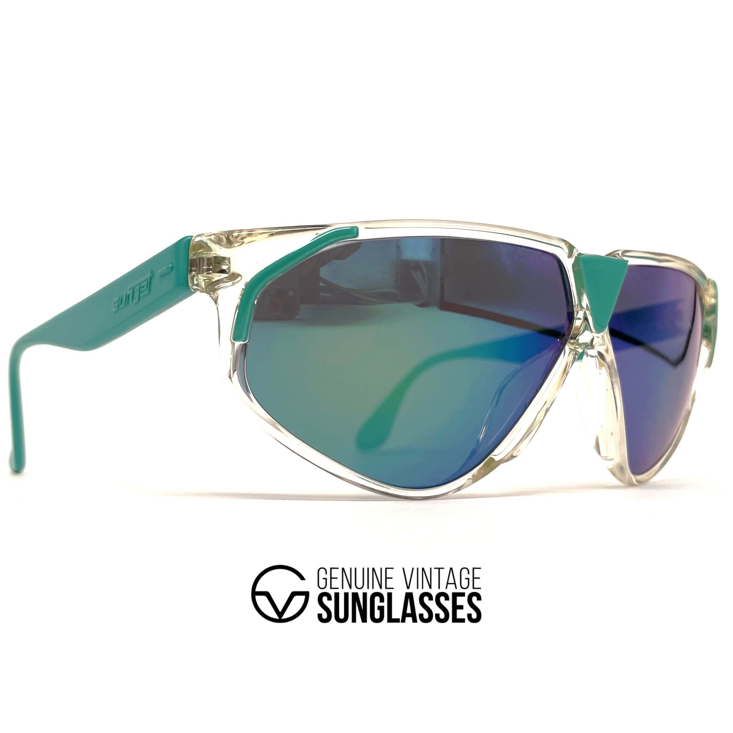 Vintage CARRERA 5247 by SUNJET rare mirrored crystal sunglasses
