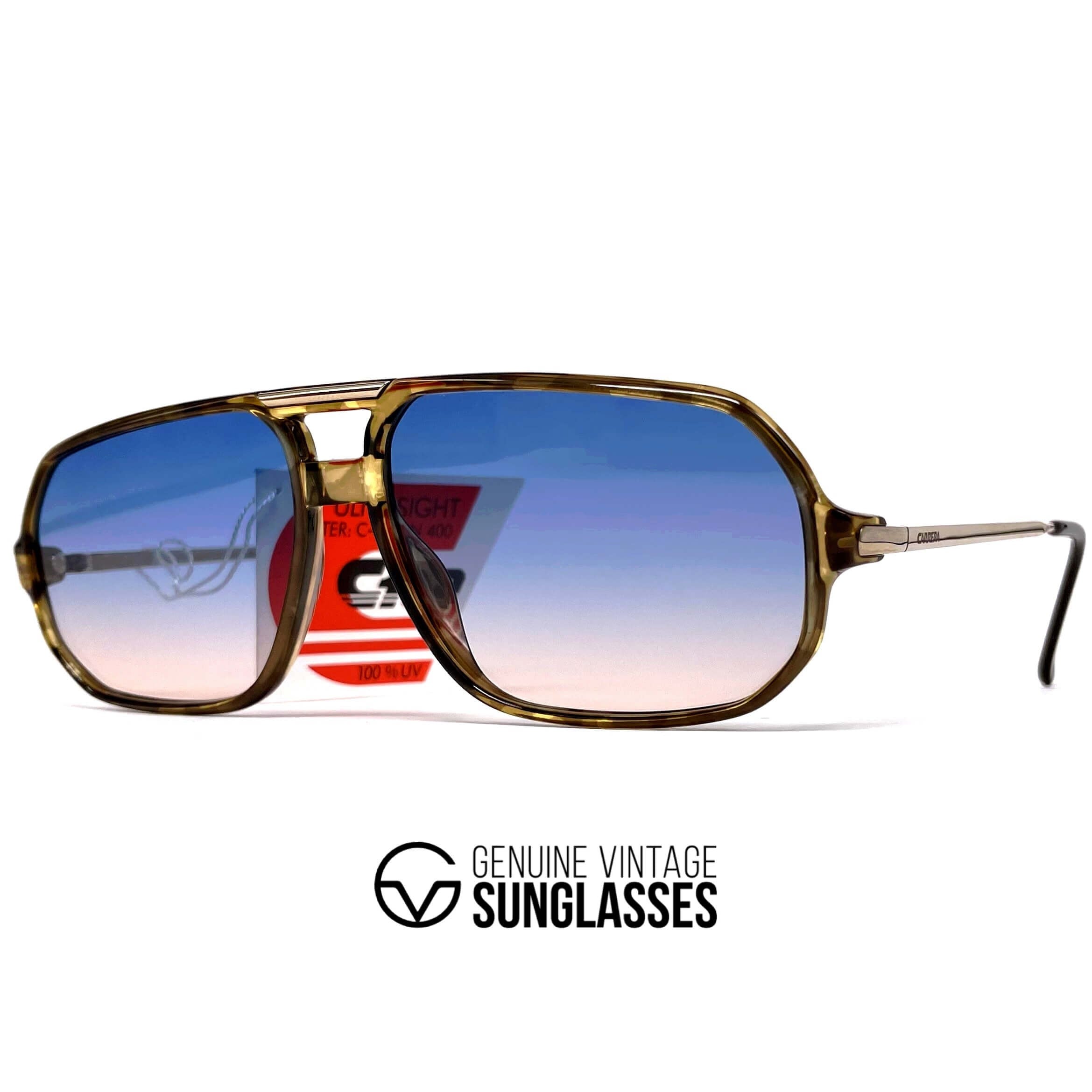 Vintage CARRERA 5311 tortoise designer aviator sunglasses