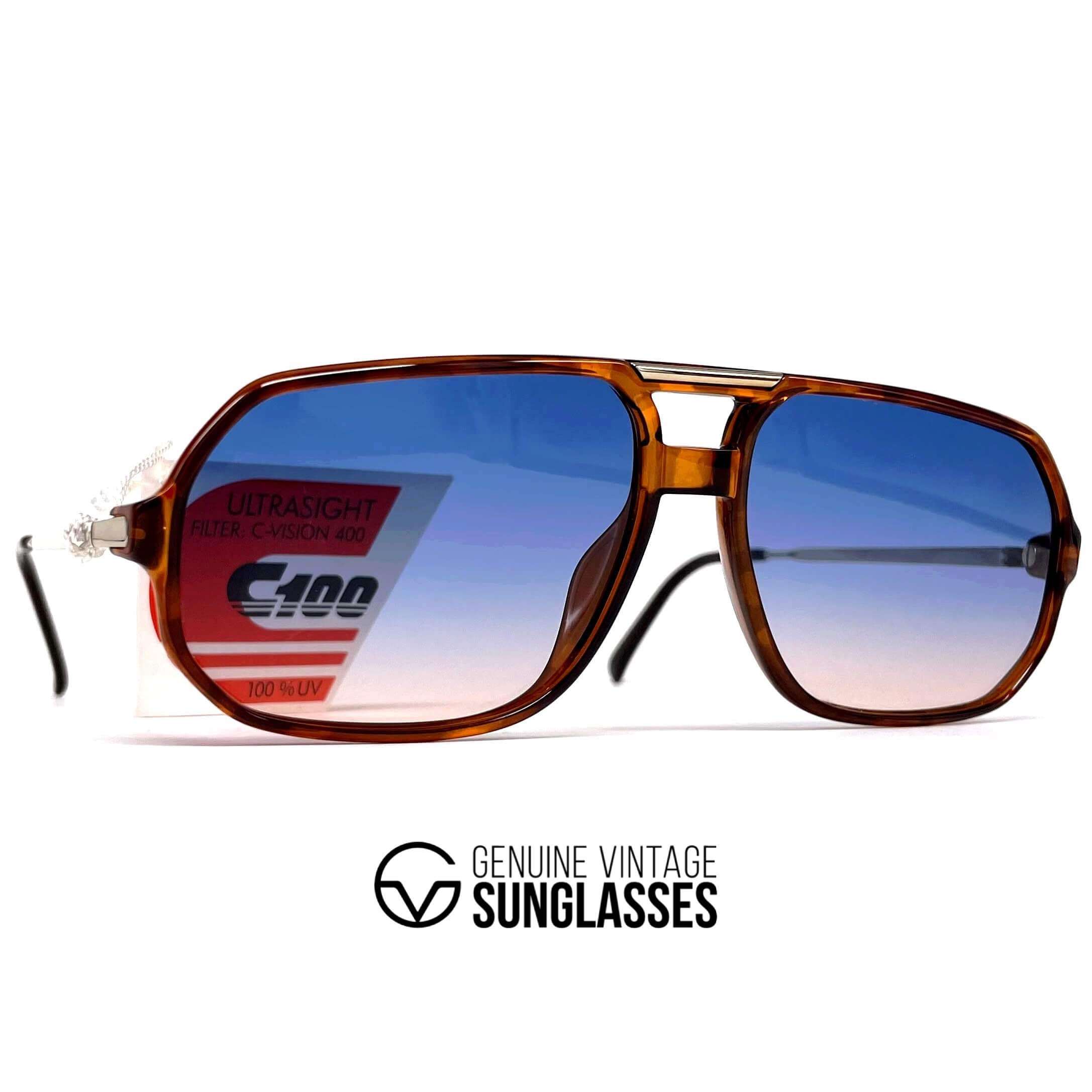 Vintage CARRERA 5311 tortoise designer aviator sunglasses