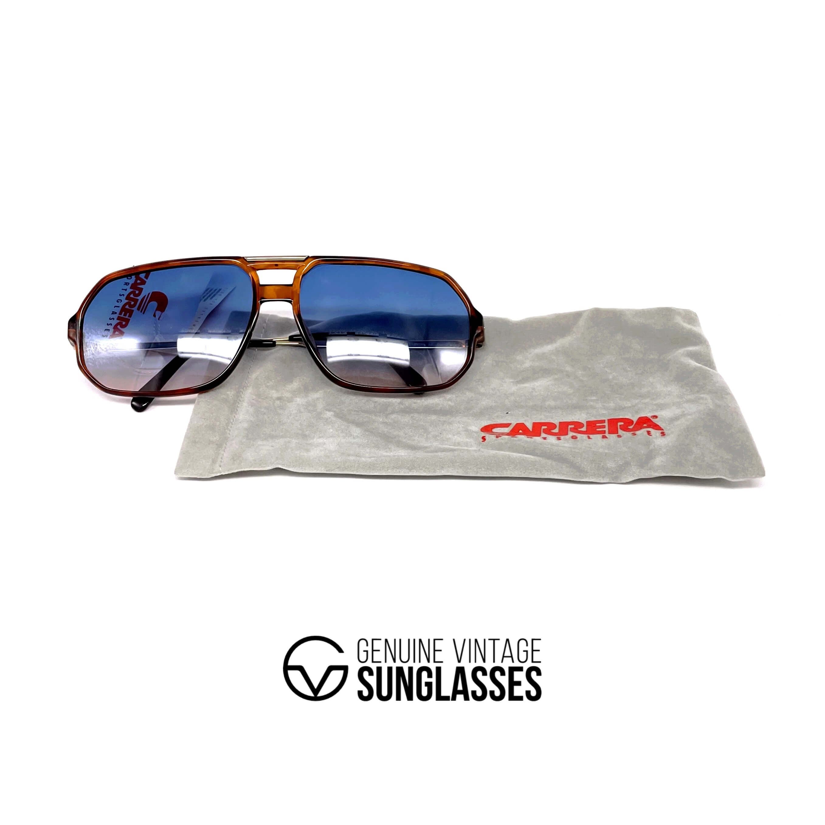 Vintage CARRERA 5311 tortoise designer aviator sunglasses