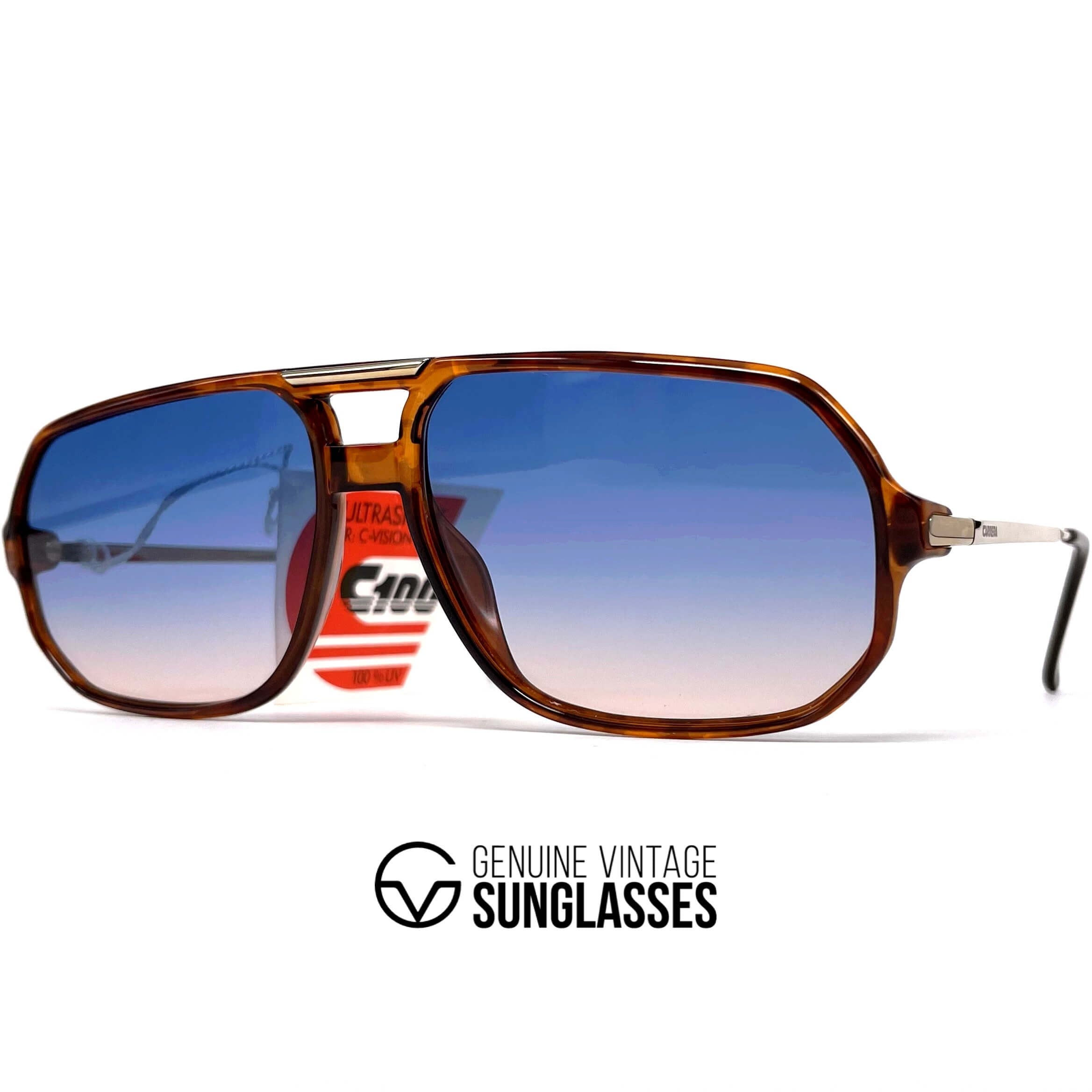 Vintage CARRERA 5311 tortoise designer aviator sunglasses