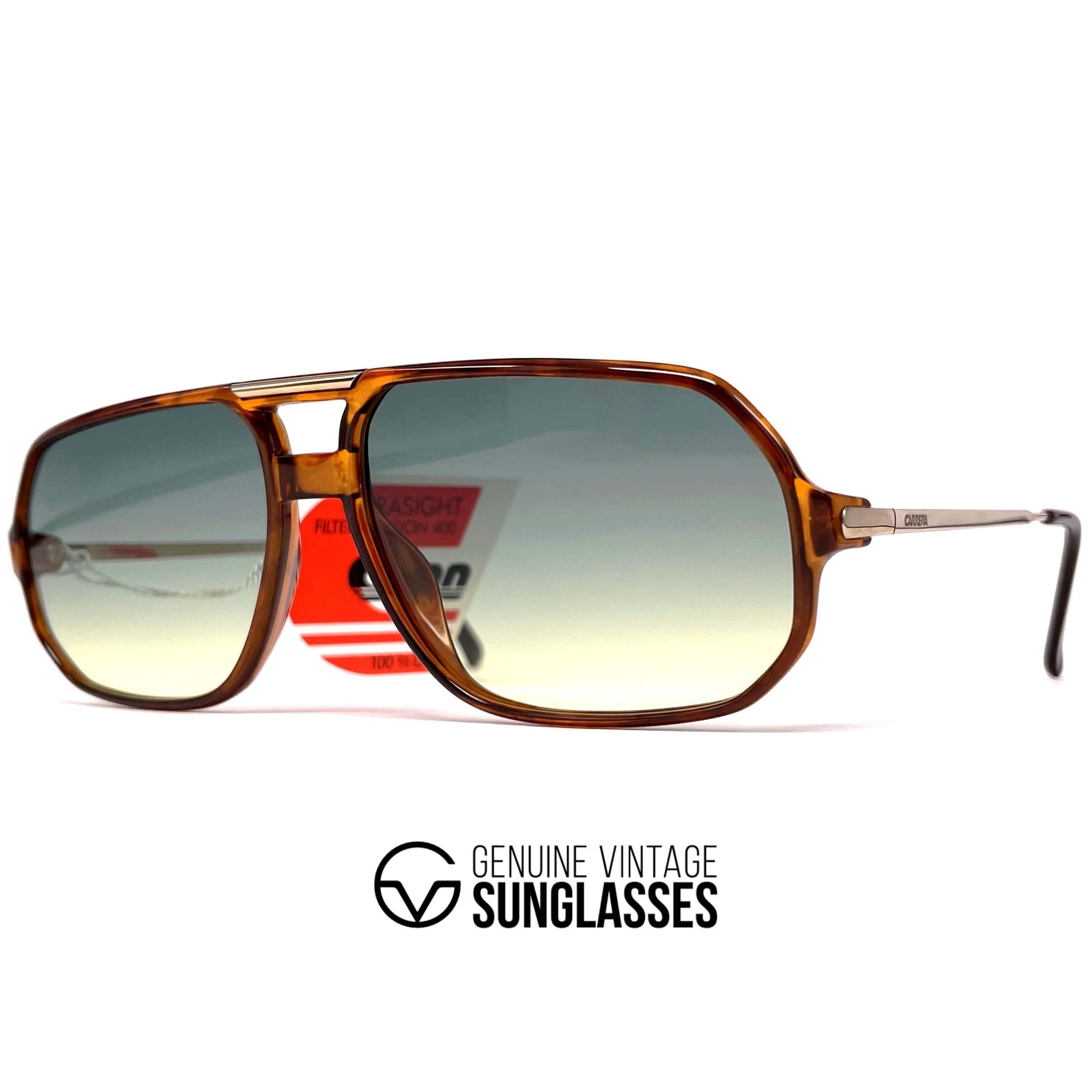 Vintage CARRERA 5311 tortoise designer aviator sunglasses