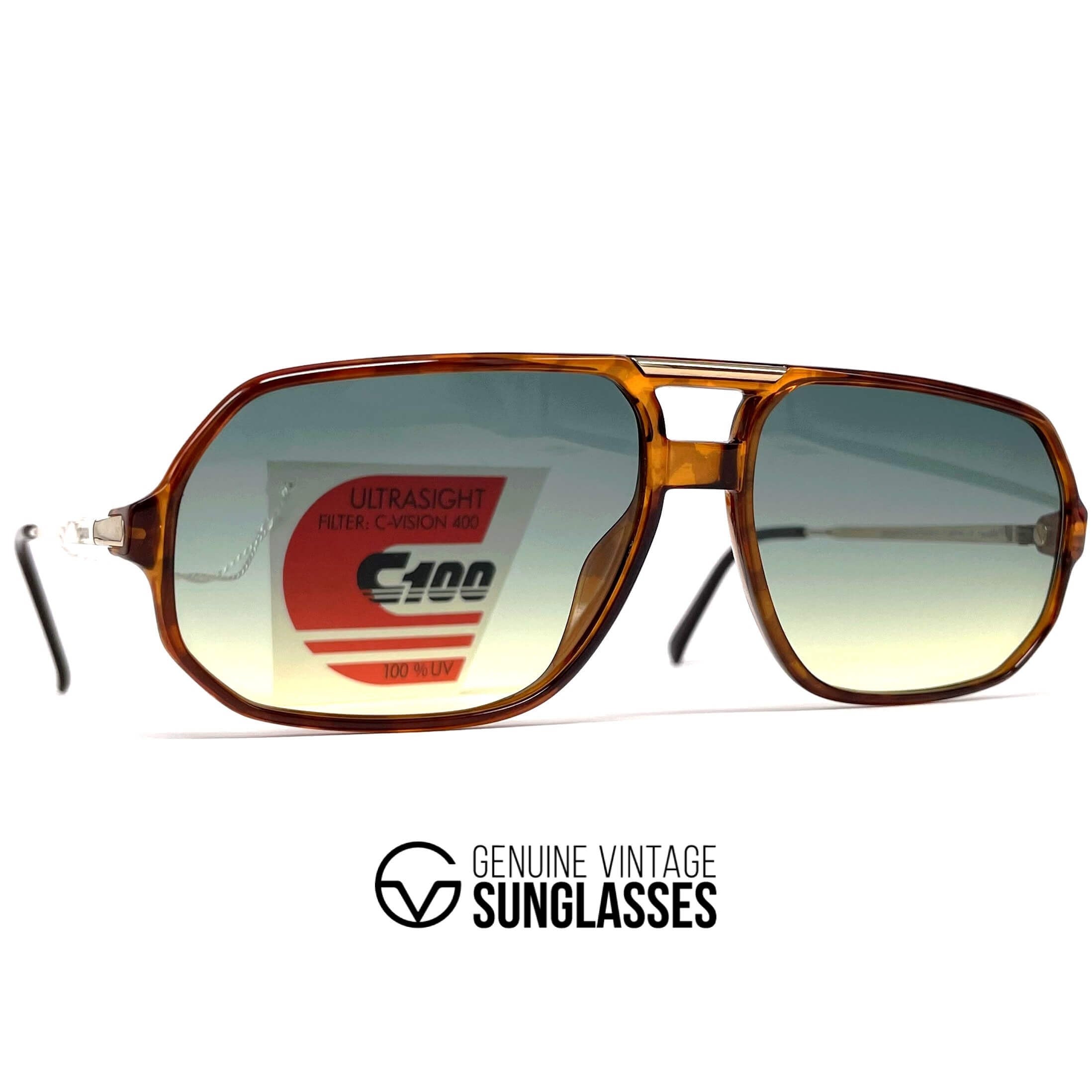 Vintage CARRERA 5311 tortoise designer aviator sunglasses