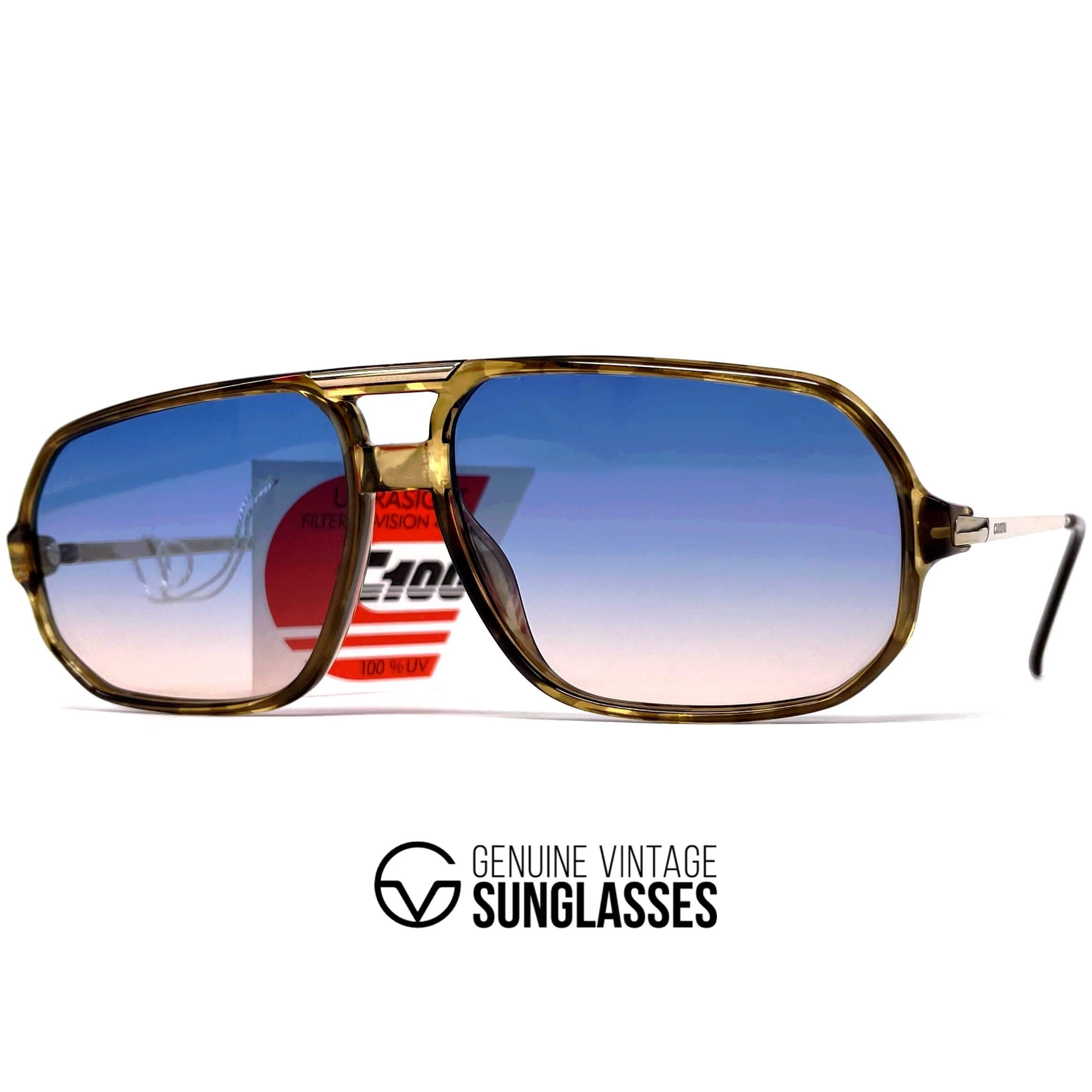 Vintage CARRERA 5311 tortoise designer aviator sunglasses