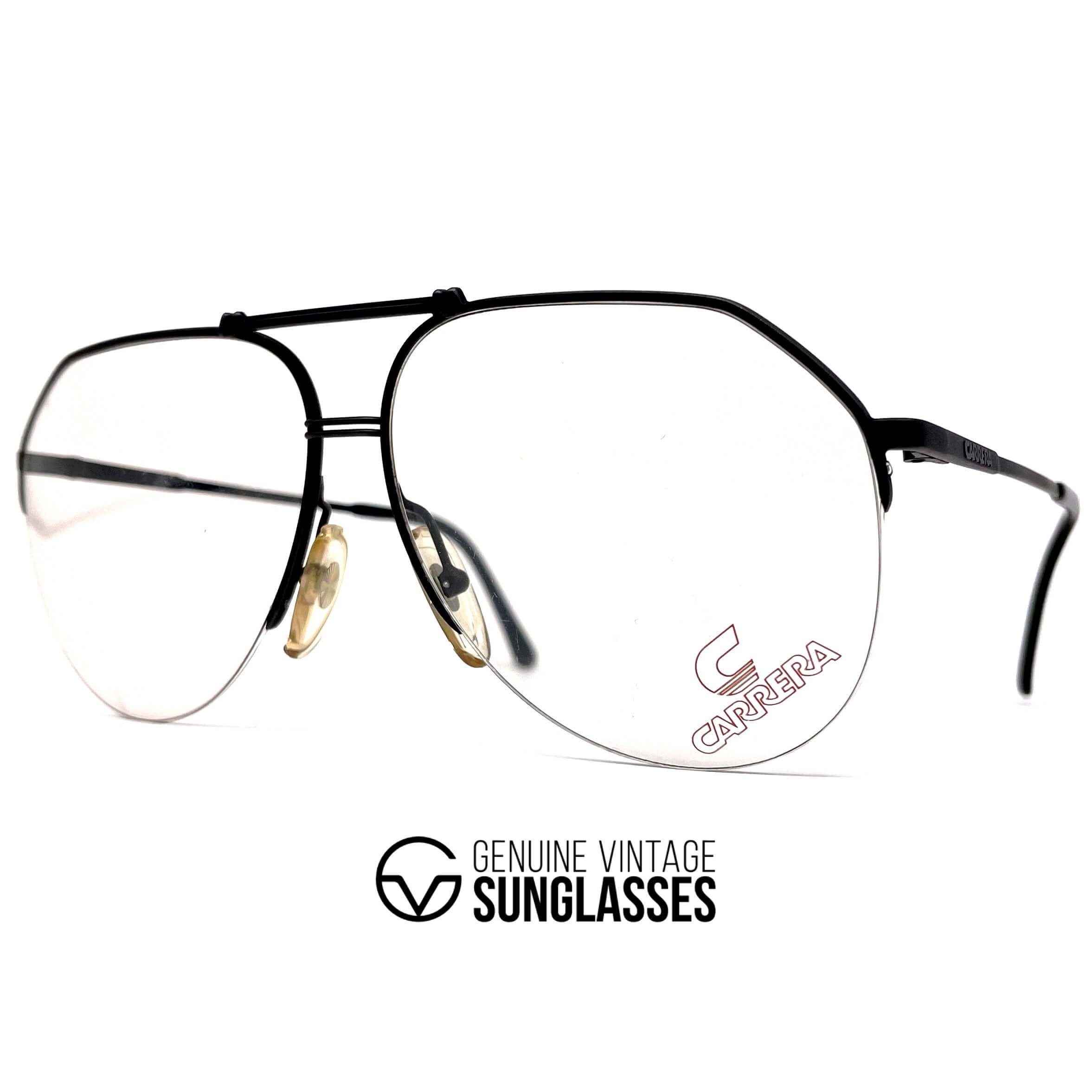 Vintage CARRERA 5313 black rimless deisgner glasses frames