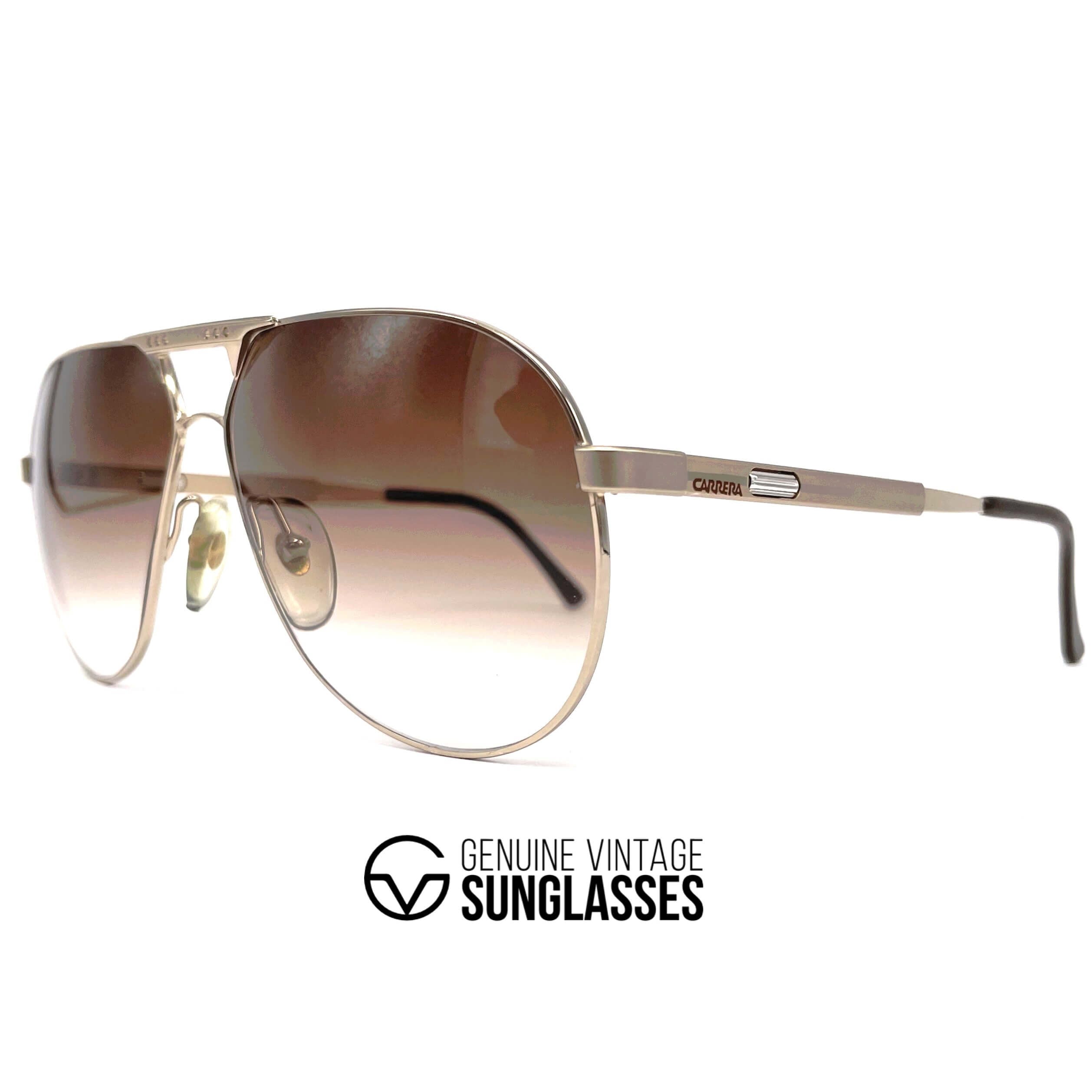 Vintage CARRERA 5318 VARIO gold aviator designer sunglasses