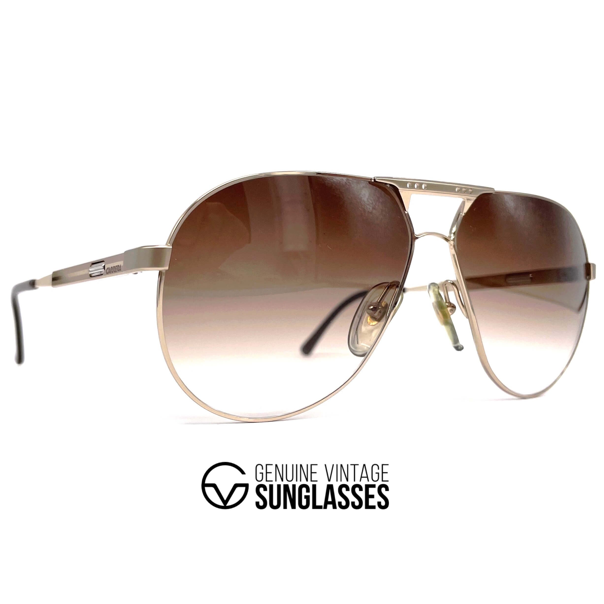 Vintage CARRERA 5318 VARIO gold aviator designer sunglasses