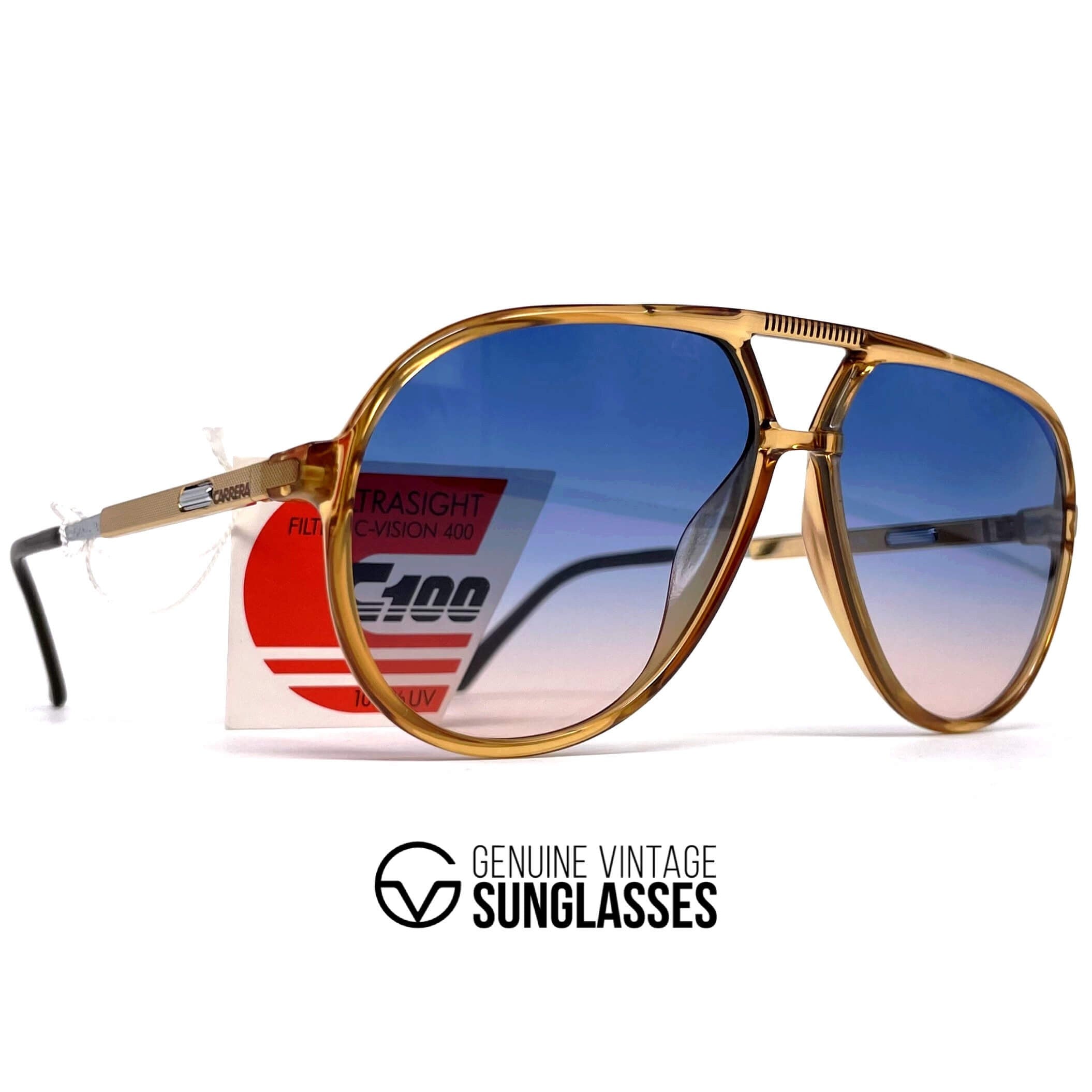 Vintage CARRERA 5335 VARIO ambar blue aviator sunglasses