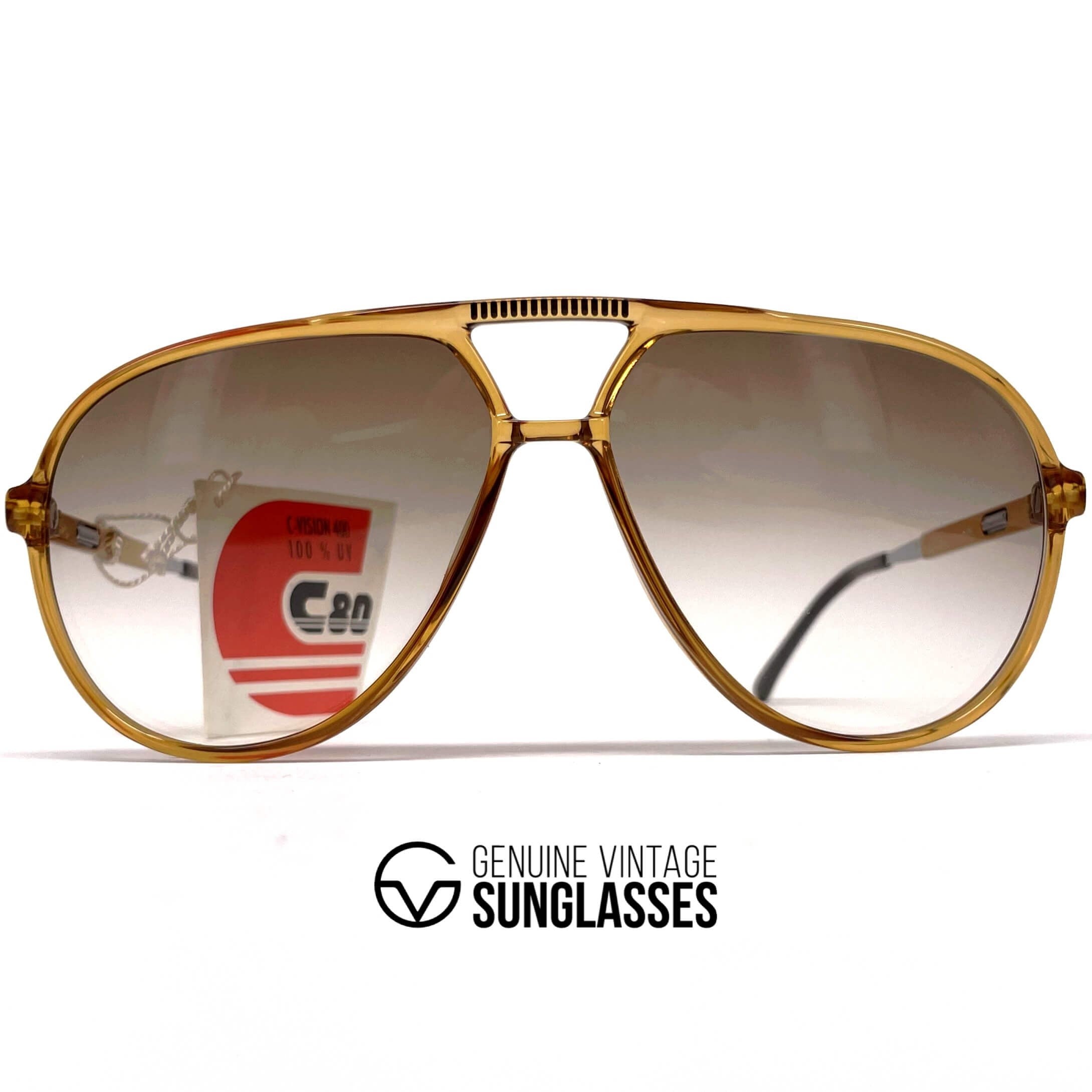 Vintage CARRERA 5335 VARIO ambar brown crystal aviator sunglasses