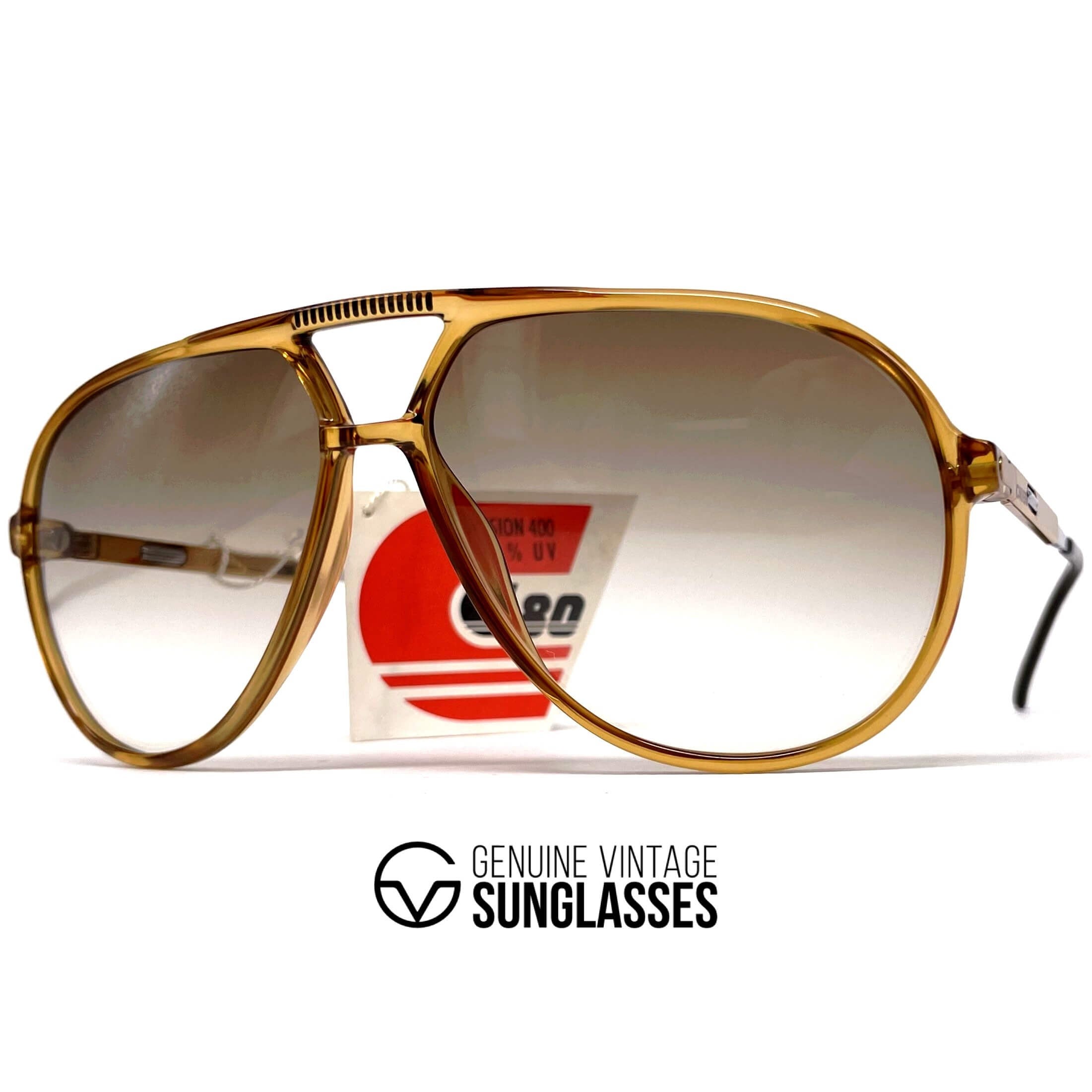 Vintage CARRERA 5335 VARIO ambar brown crystal aviator sunglasses