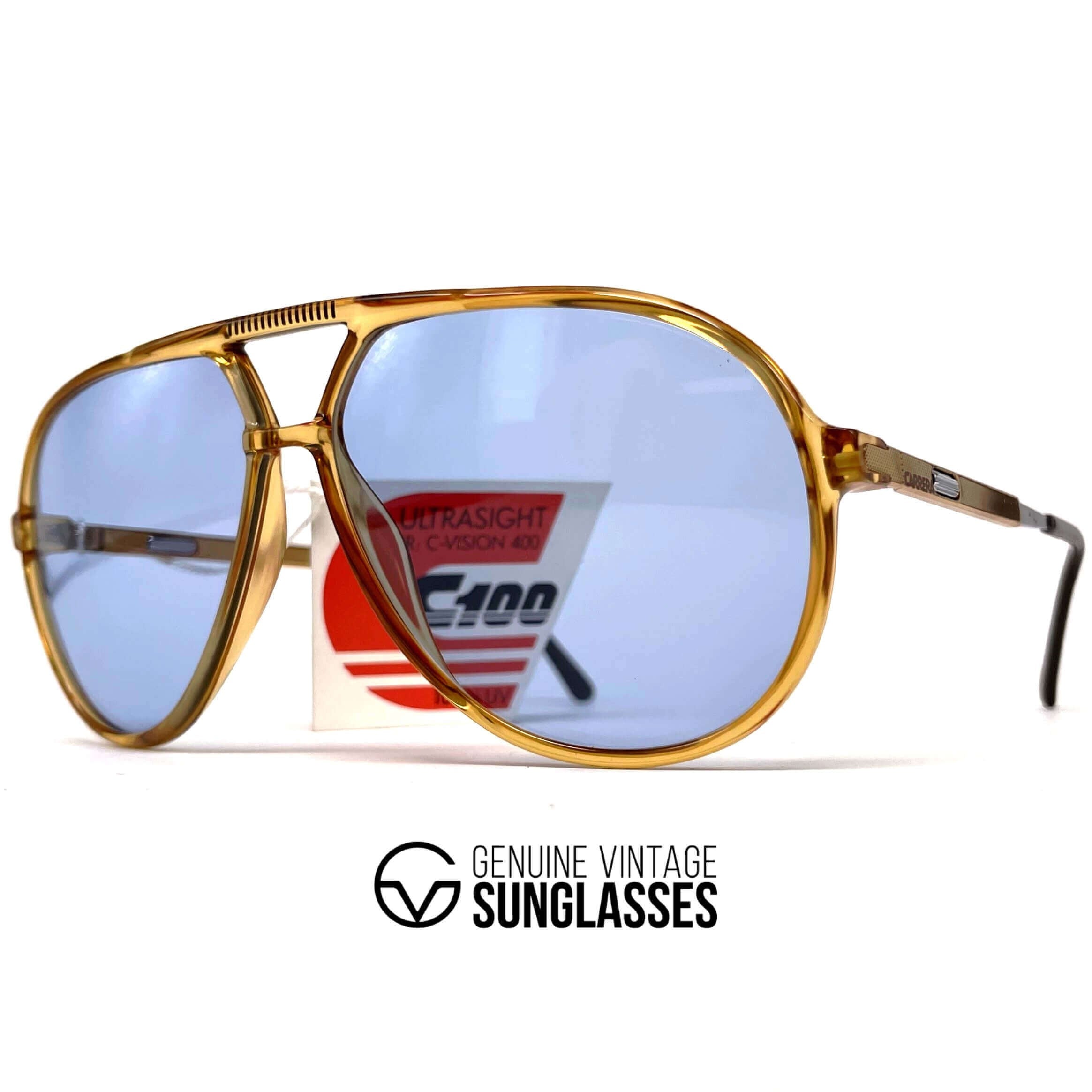 Vintage CARRERA 5335 VARIO ambar crystal aviator sunglasses