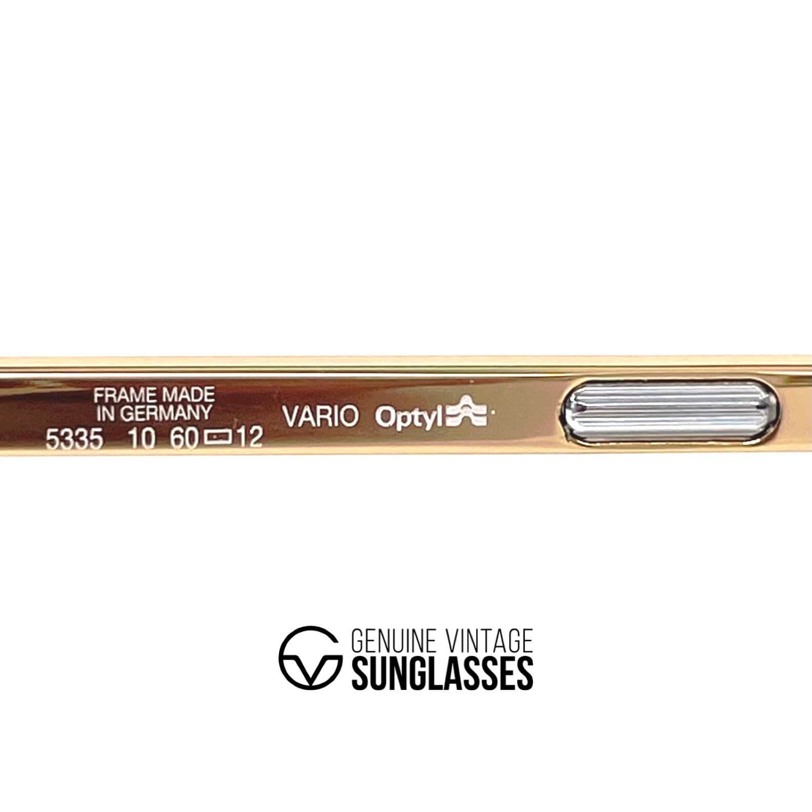Vintage CARRERA 5335 VARIO yellow crystal aviator sunglasses