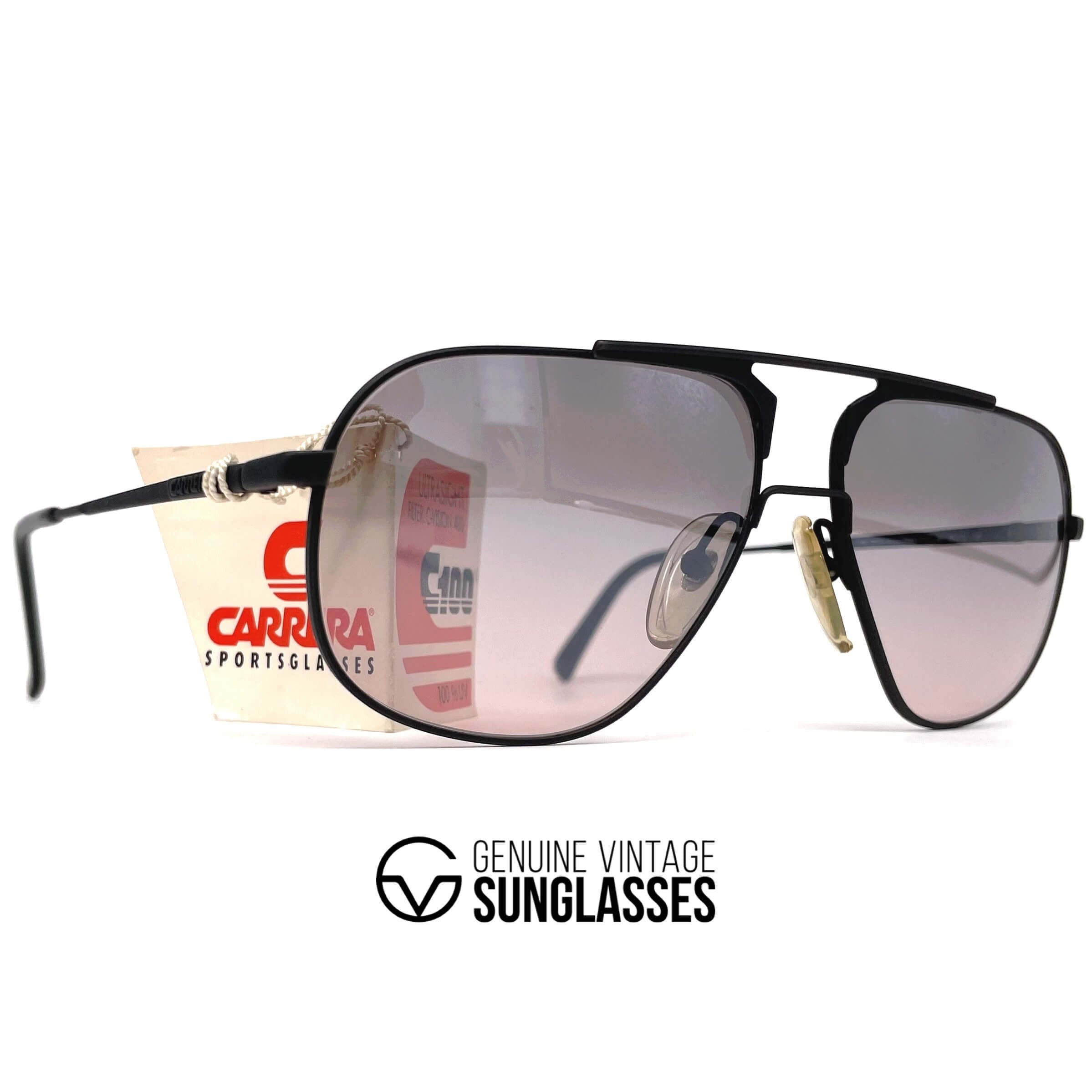 Vintage CARRERA 5337 black pink aviator sunglasses