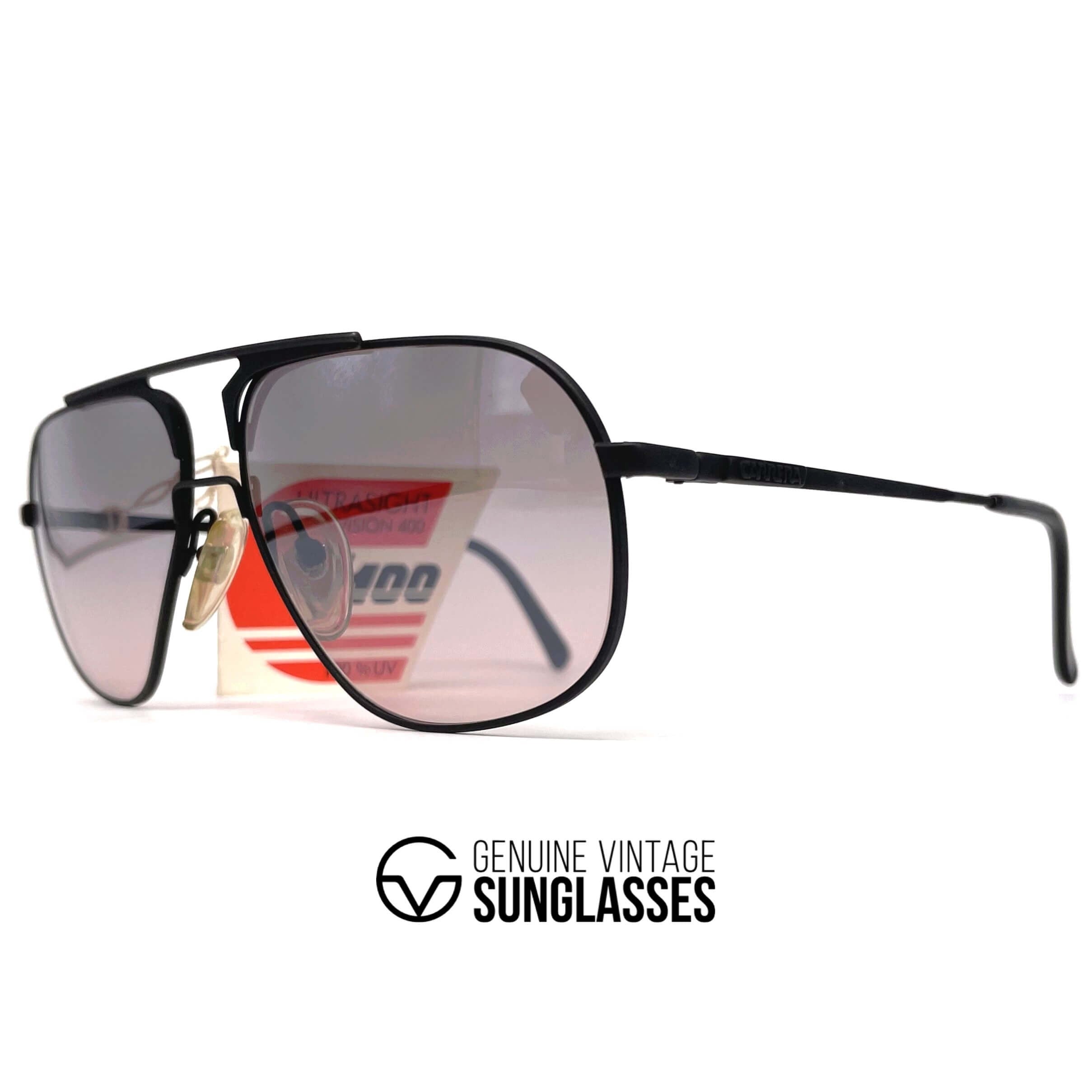 Vintage CARRERA 5337 black pink aviator sunglasses