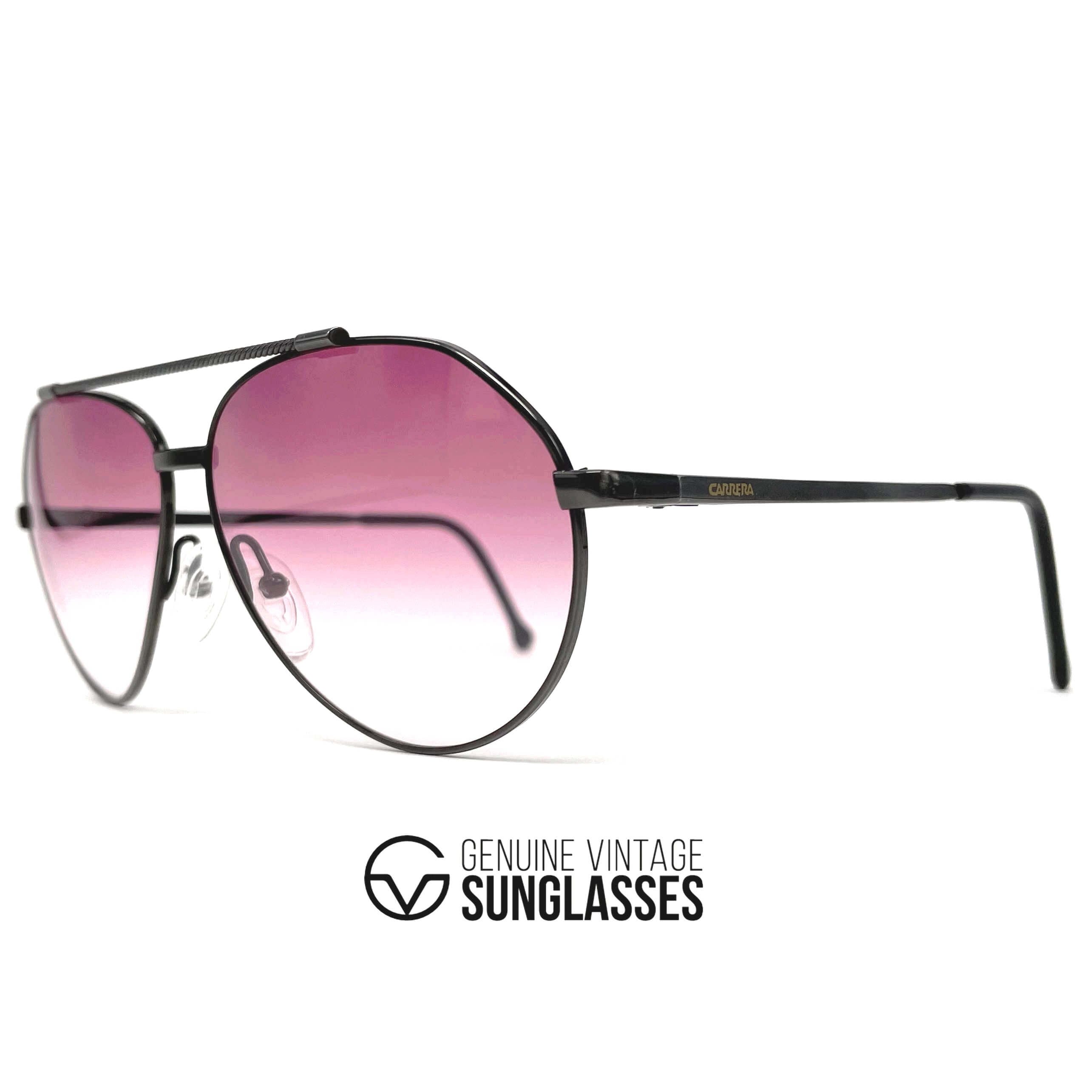 Vintage CARRERA 5346 black pink aviator designer sunglasses