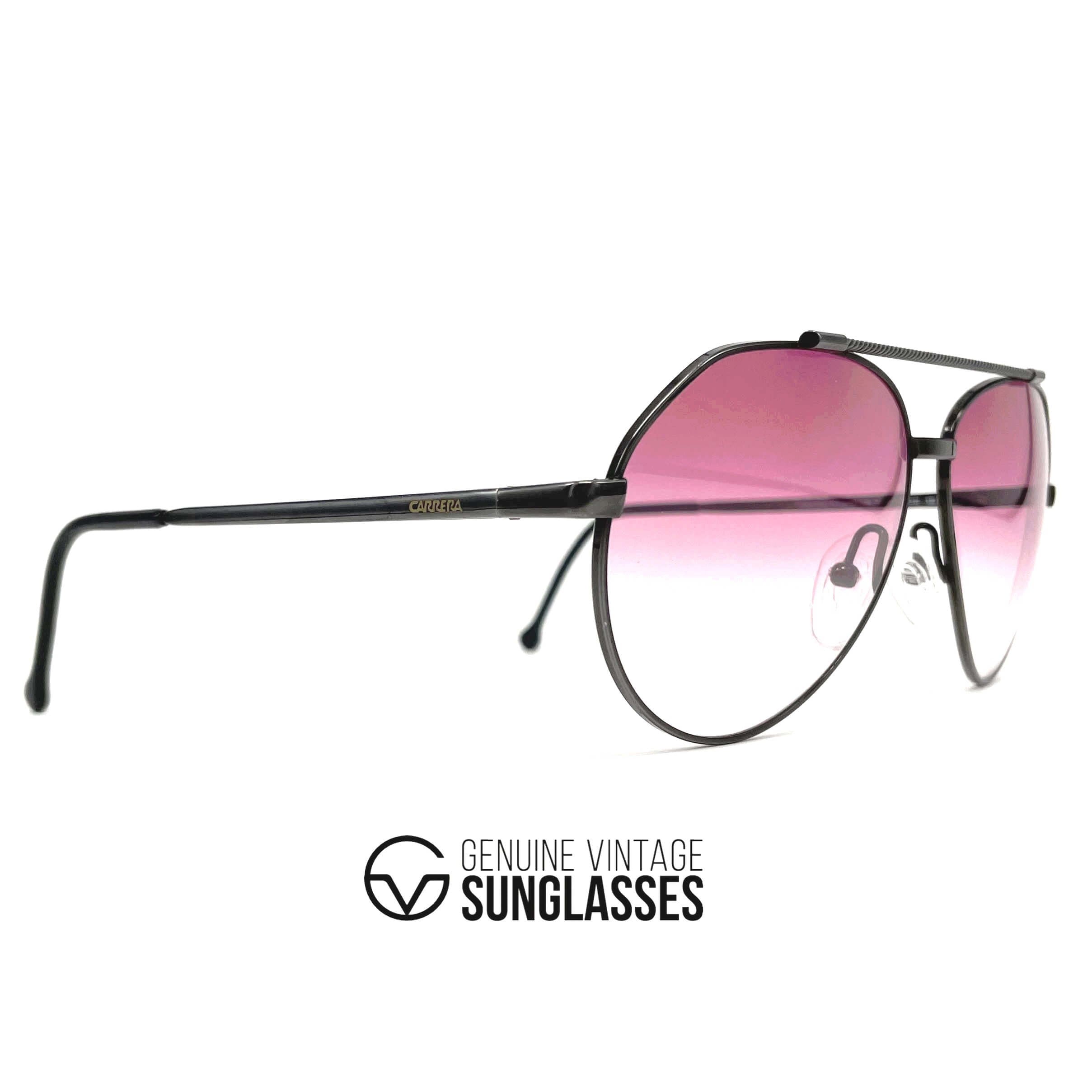 Vintage CARRERA 5346 black pink aviator designer sunglasses
