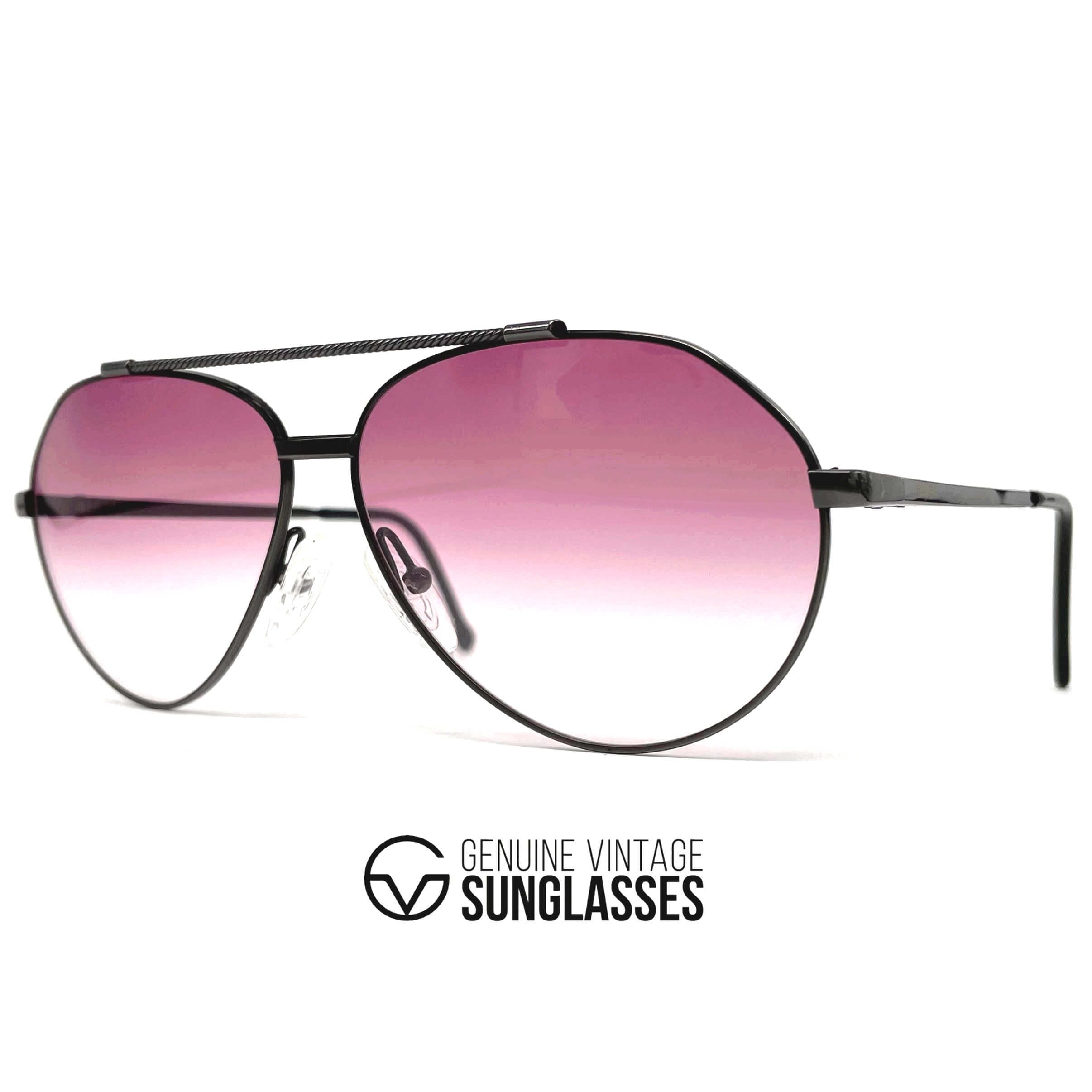 Vintage CARRERA 5346 black pink aviator designer sunglasses