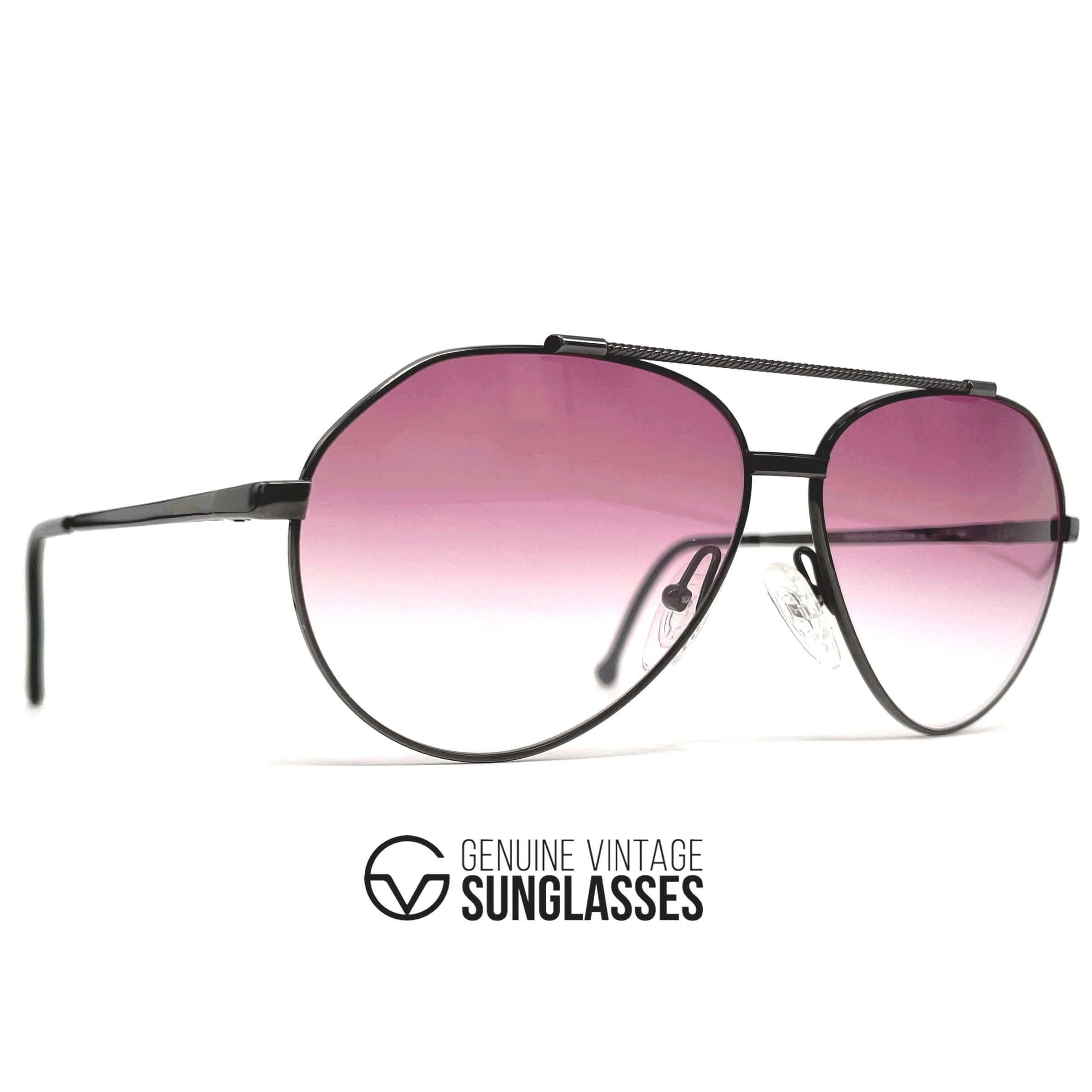 Vintage CARRERA 5346 black pink aviator designer sunglasses